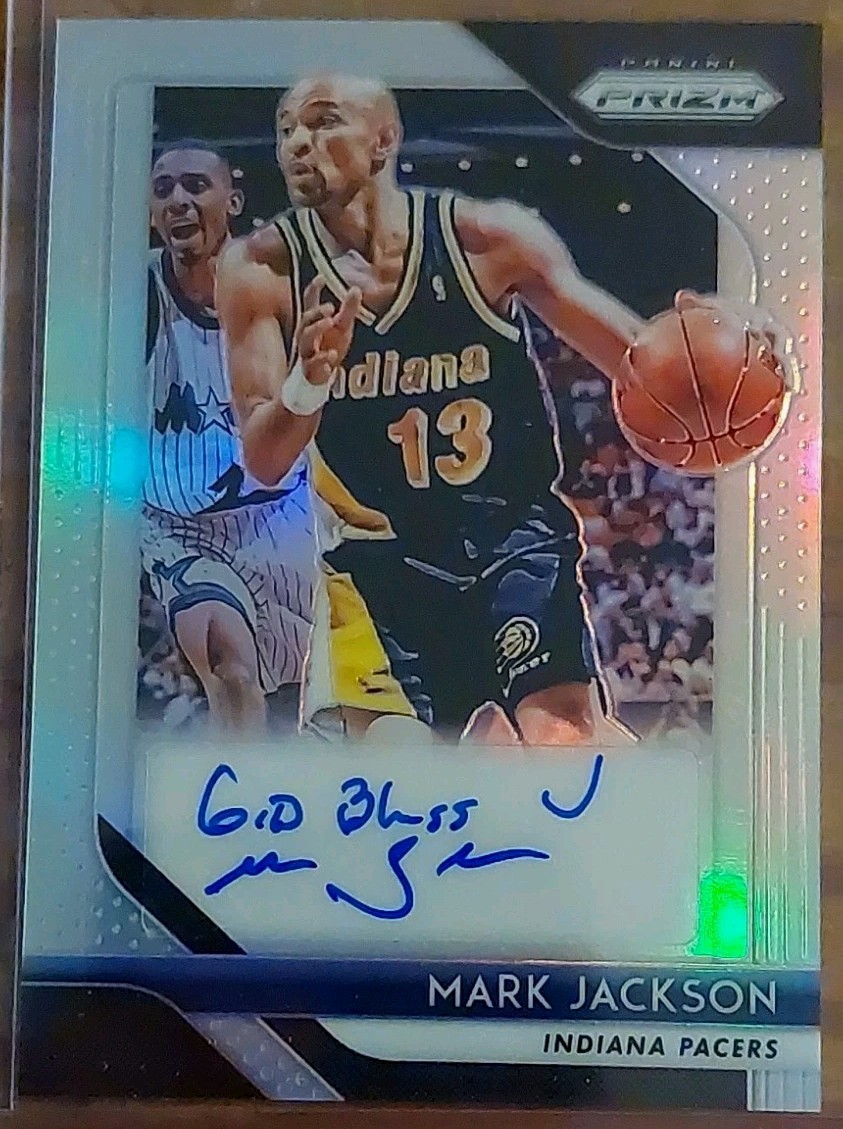 Mark Jackson 2018-19 Prizm Autograph SILVER PRIZM Card “God Bless” S-MJK