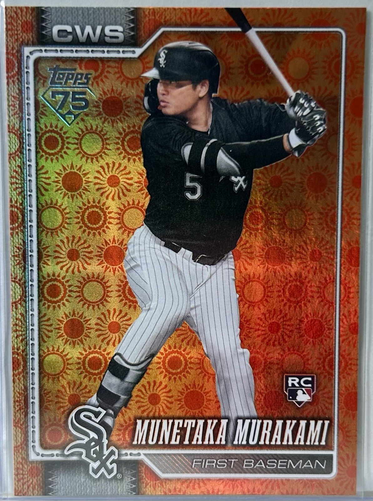 2026 Topps Series 2 Munetaka Murakami RC #503 Orange Sun Foil Chicago White Sox