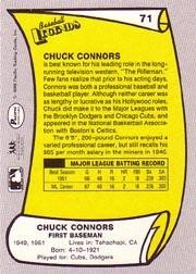 1988 Pacific Legends 1 Baseball Card #71 Chuck Connors