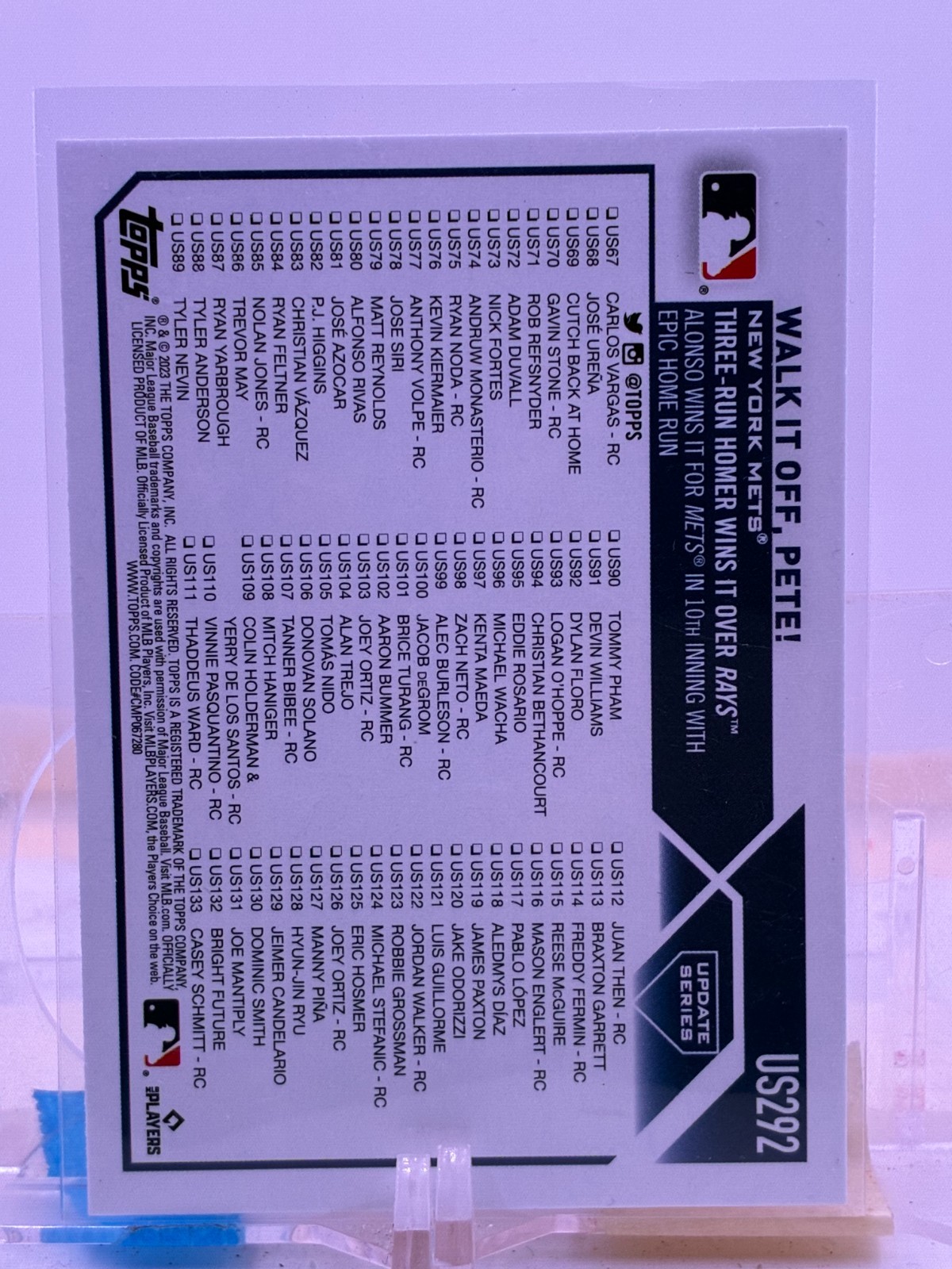 2023 Topps Update Series Base/Rookie Card Pick Your Card/Finsh Your Set