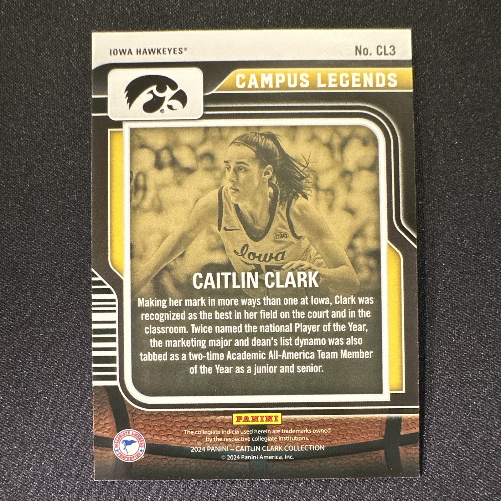 2024 Panini Caitlin Clark-Campus Legends Caitlin Clark Pointed Stars /299 (RC)