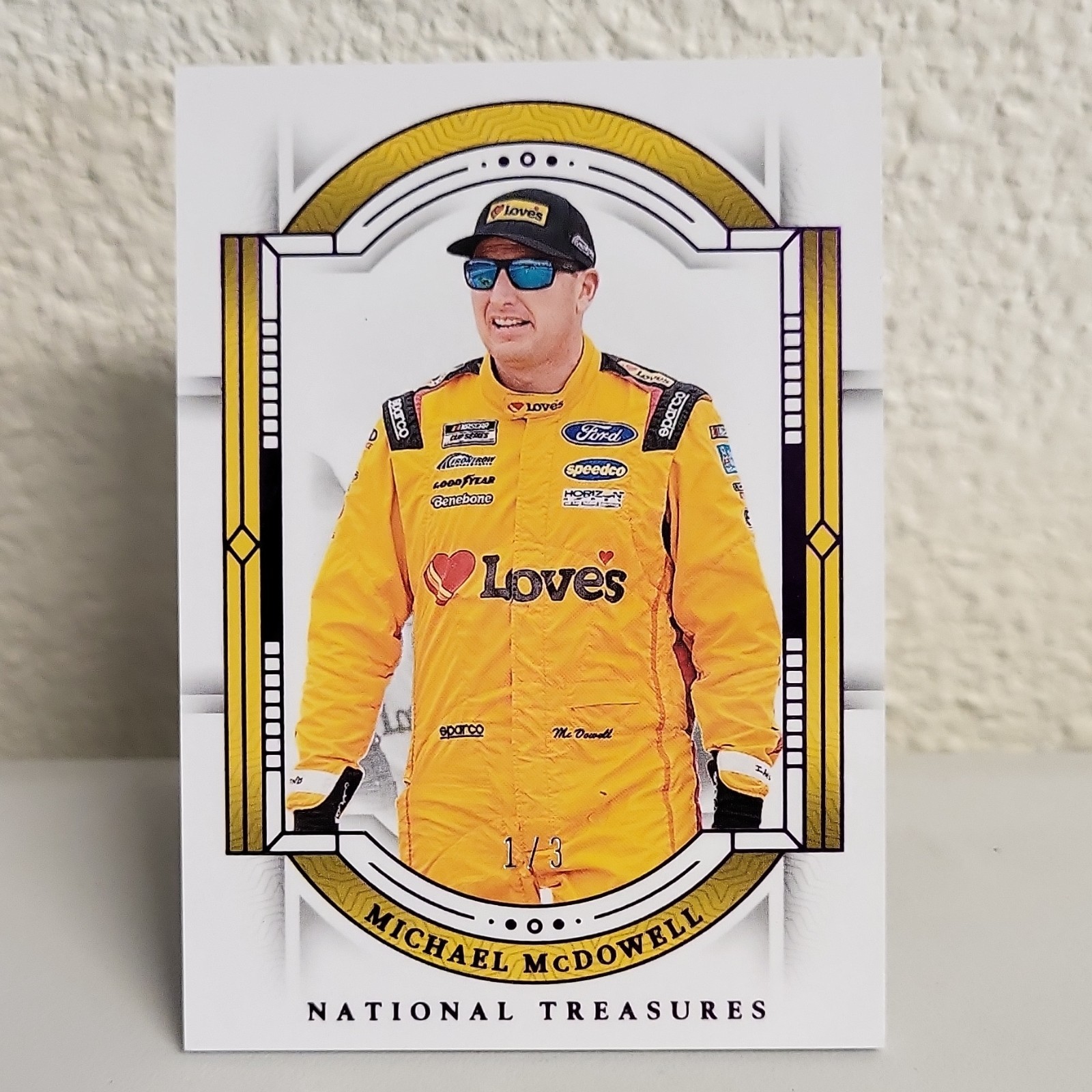 Panini 2024 1/3 National Treasures Purple Michael McDowell Nascar Racing