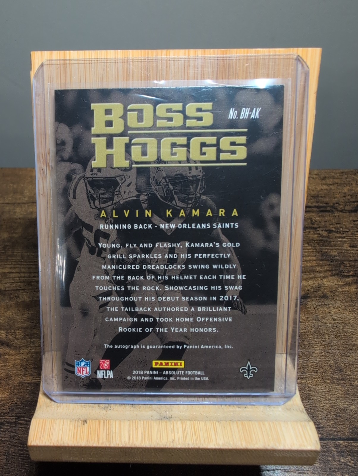 2018 Panini Absolute – Boss Hoggs Autographs Alvin Kamara #BH-AK (AU)