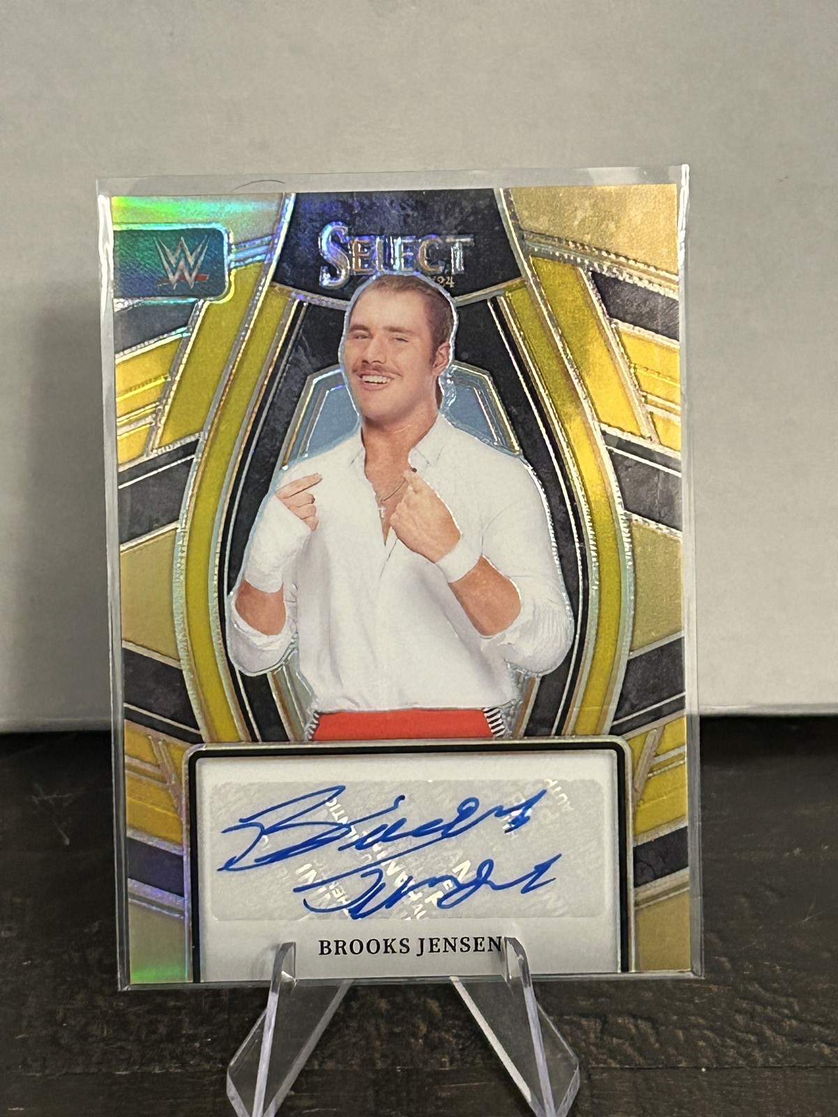 2024 Panini Select WWE #SL-BJN Brooks Jensen Signature Selections Gold #/10