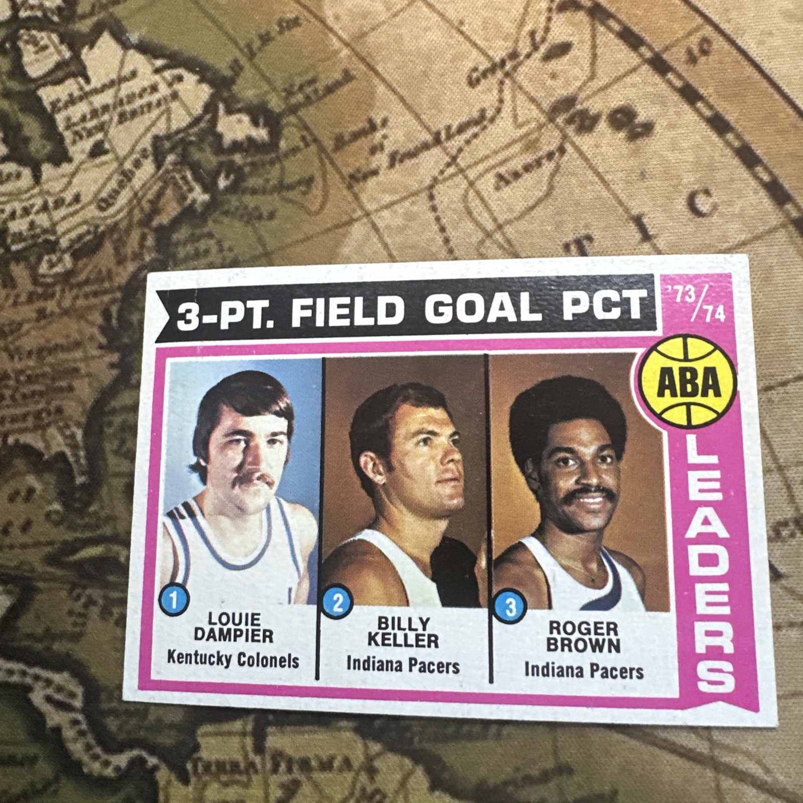 1974-75 Topps #209 ABA Three-Point Field Goal Leaders (Louie Dampier Free Ship