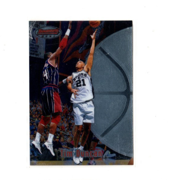 1997-98 Bowman’s Best Tim Duncan Rookie Card #106 San Antonio Spurs HOF LEGEND