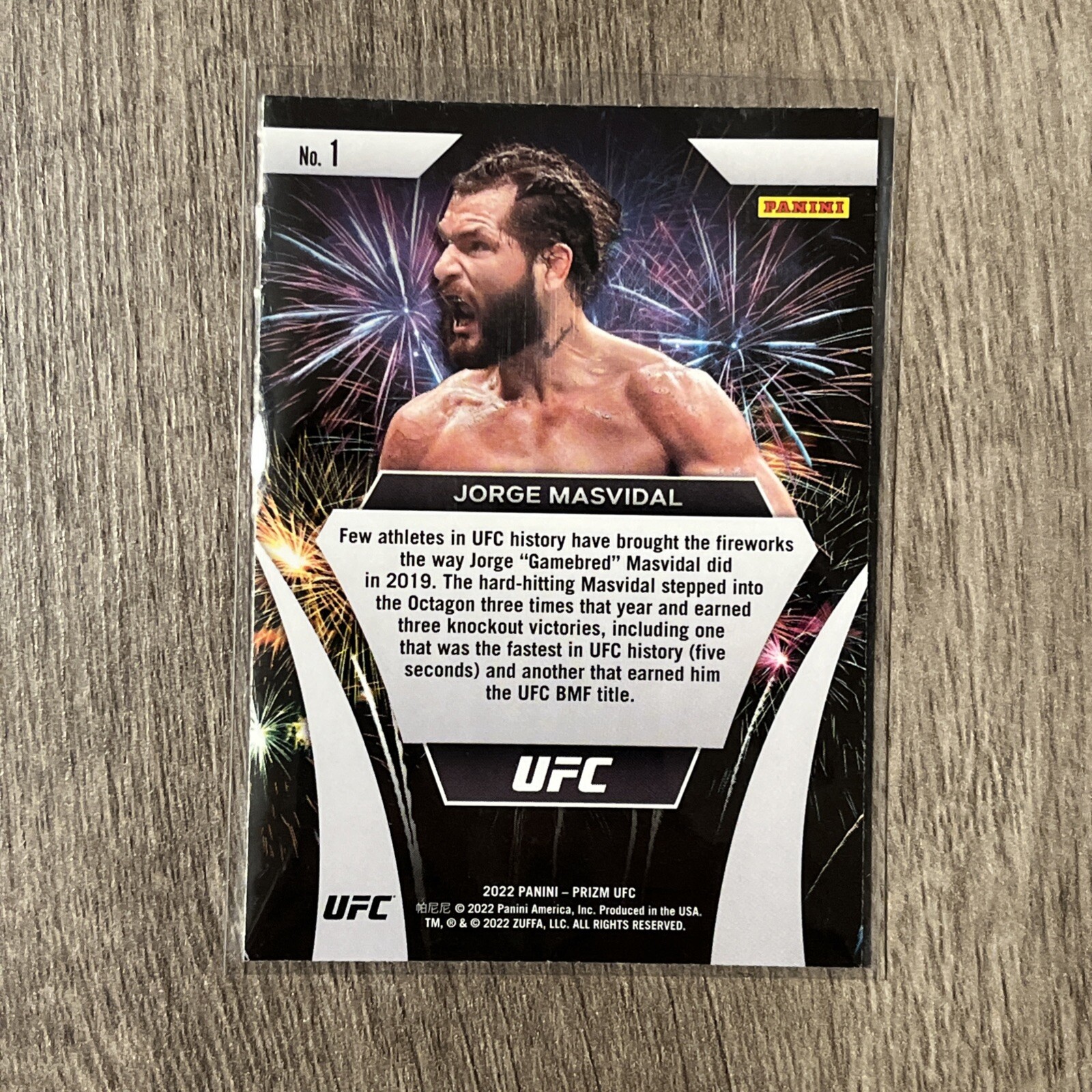 2022 Panini Prizm UFC Fireworks #1 Jorge Masvidal