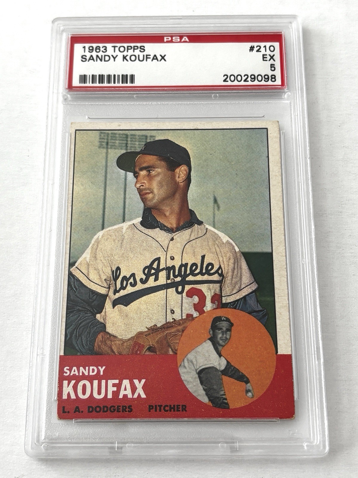1963 Topps SANDY KOUFAX #210 PSA 5