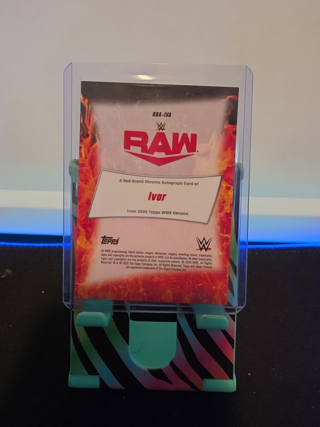 2025 Topps Chrome WWE – Red Brand Autographs Ivar #RBA-IVA Geometric…