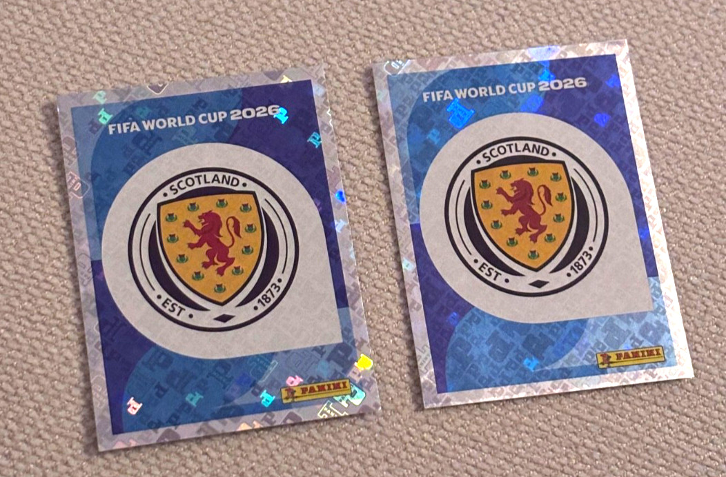 2026 FIFA World Cup Panini Scotland Team Crest Logo Foil Sticker SCO1