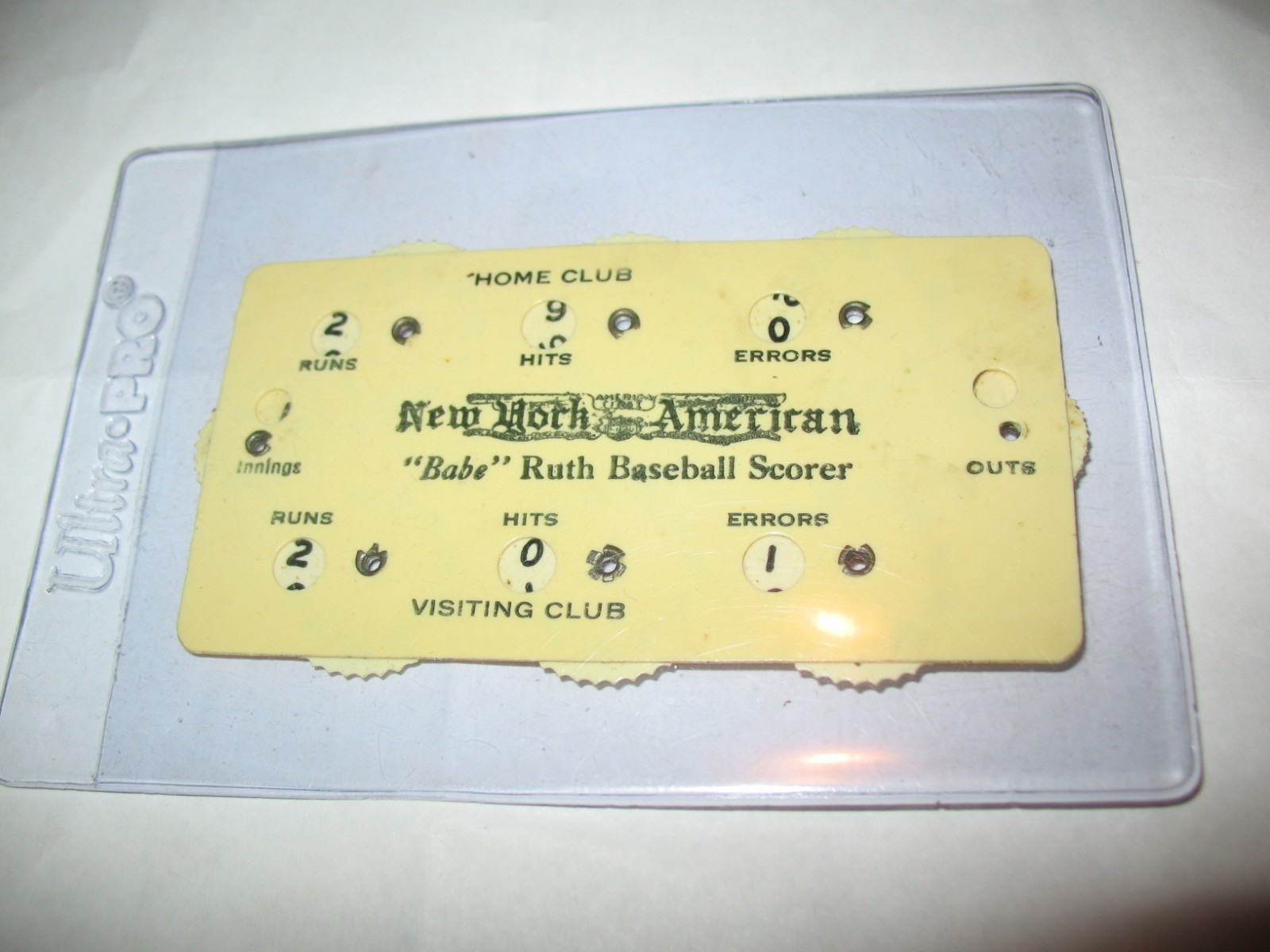 Vintage 1920s New York American “Babe Ruth” Scorer “Pink Version” ~Rare!!