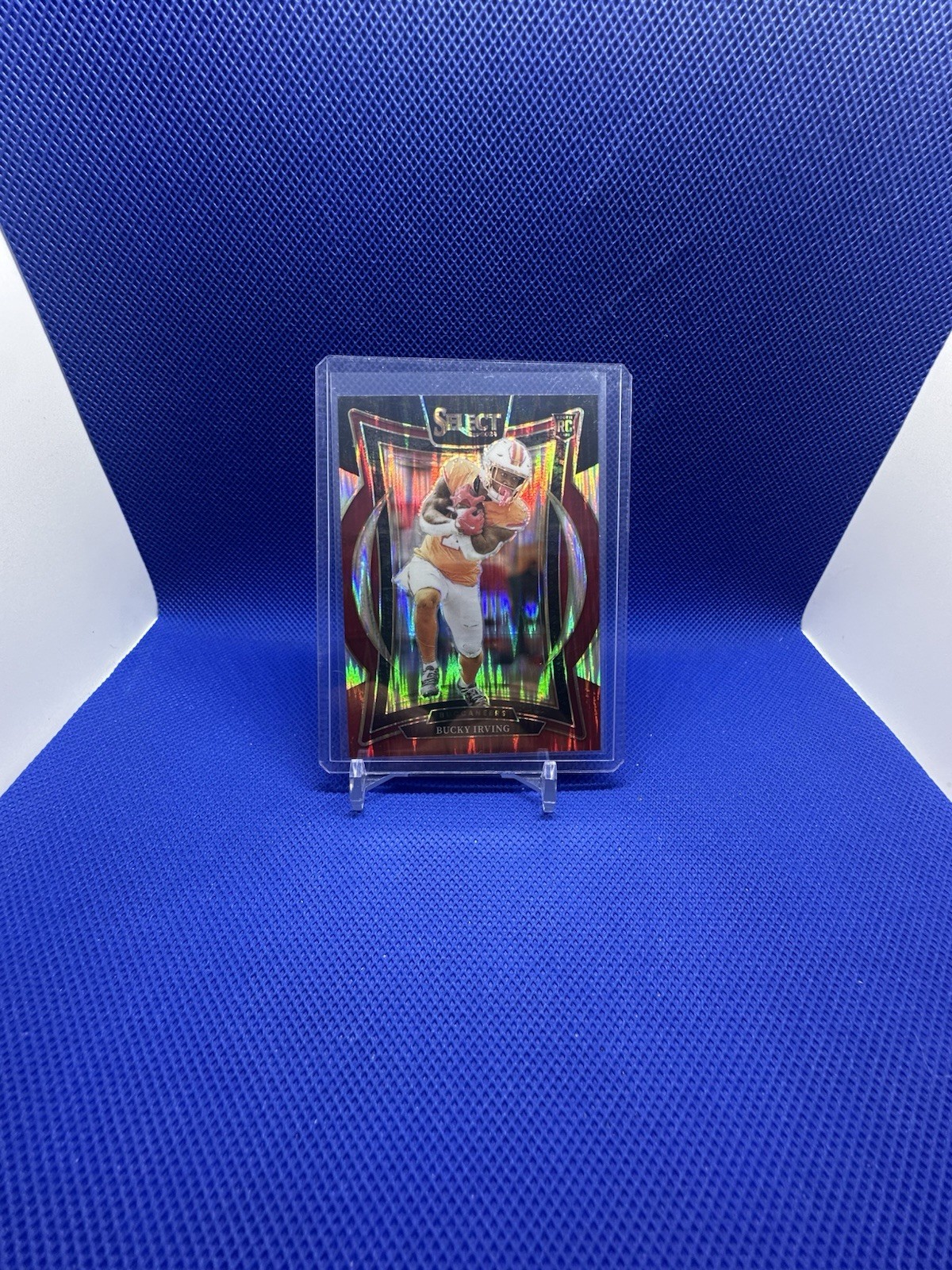 2024 Panini Select – Concourse Bucky Irving #4 Black & Red Shock Prizm (RC)
