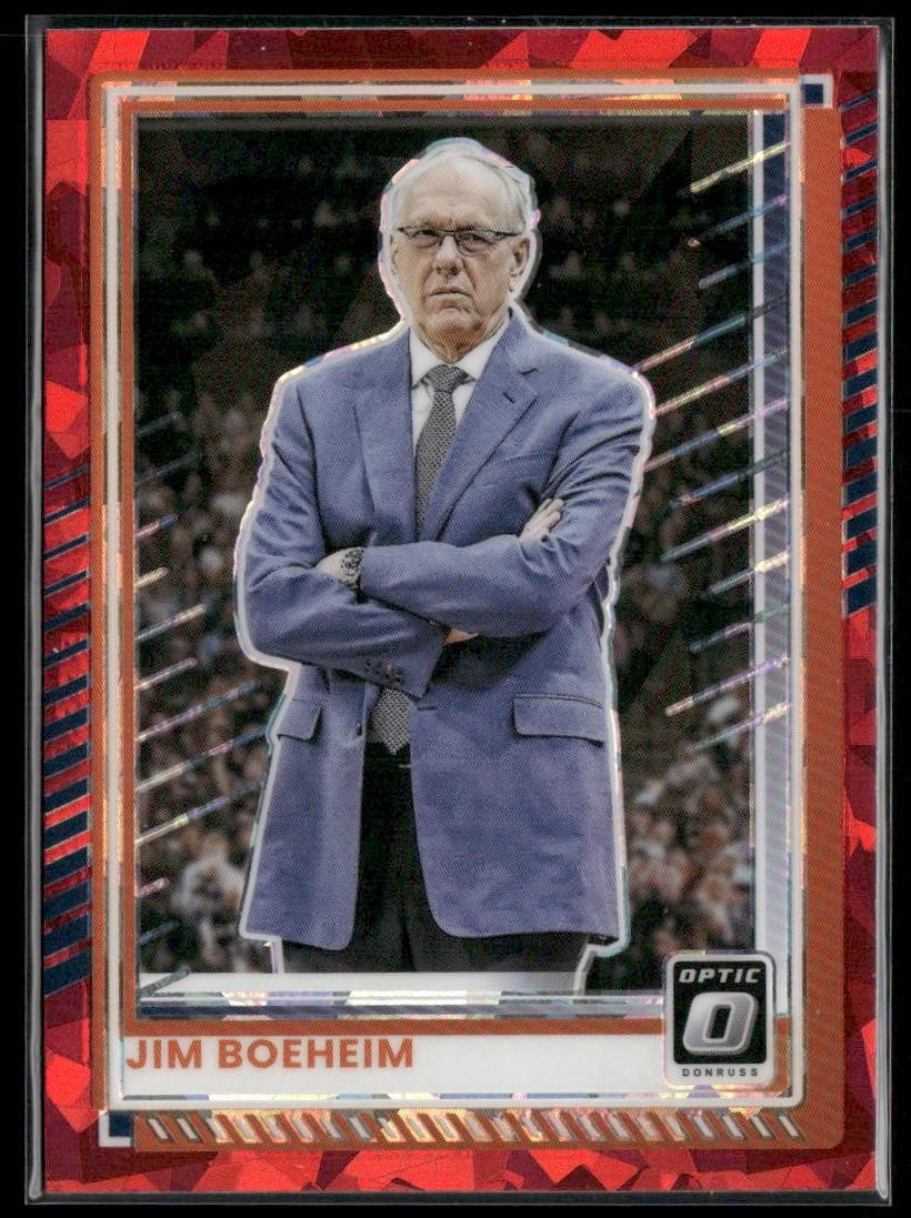 2025-26 Donruss #196 Jim Boeheim Optic Red Cracked Ice Syracuse Orange