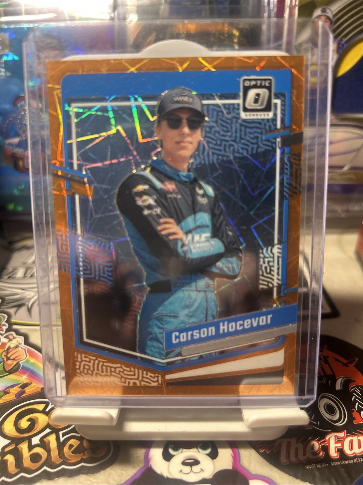 2024 Panini Donruss NASCAR – Carson Hocevar #6 Optic Orange Velocity Prizm