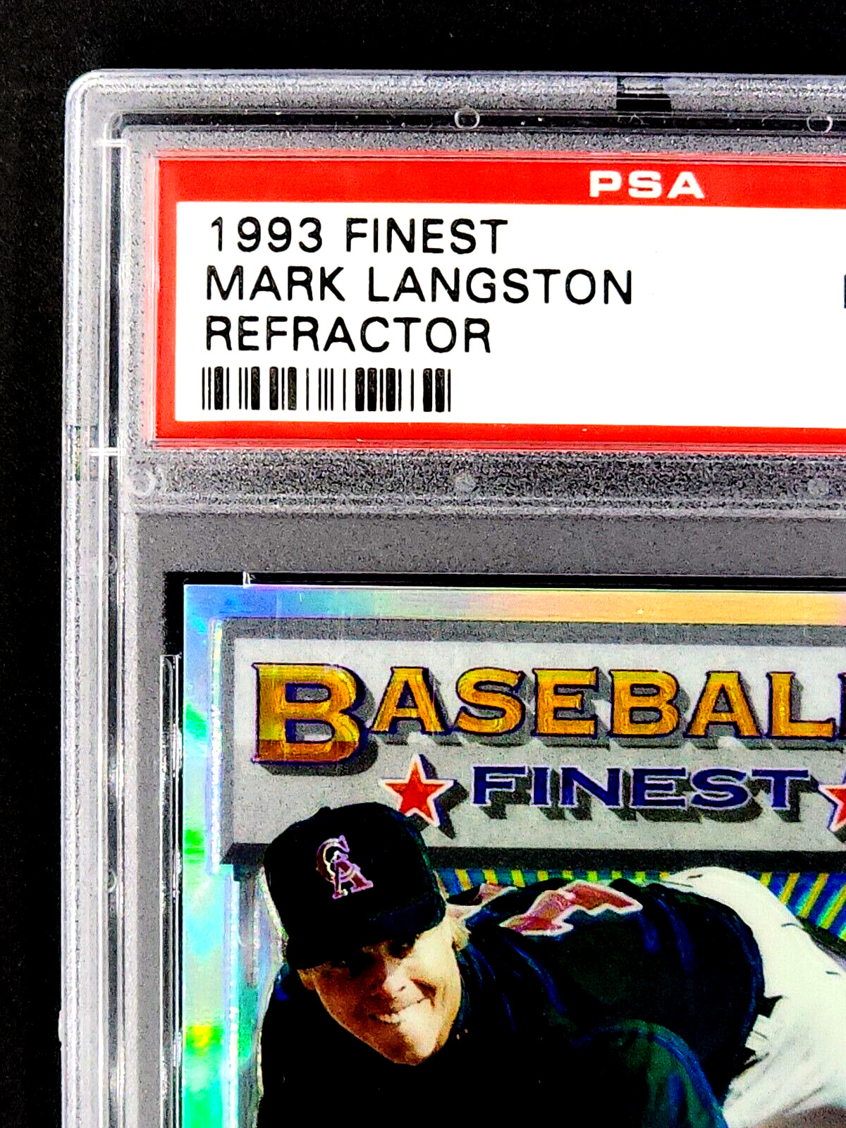 1993 Topps Finest Refractor #82 Mark Langston Angels PSA 8 NM-MT