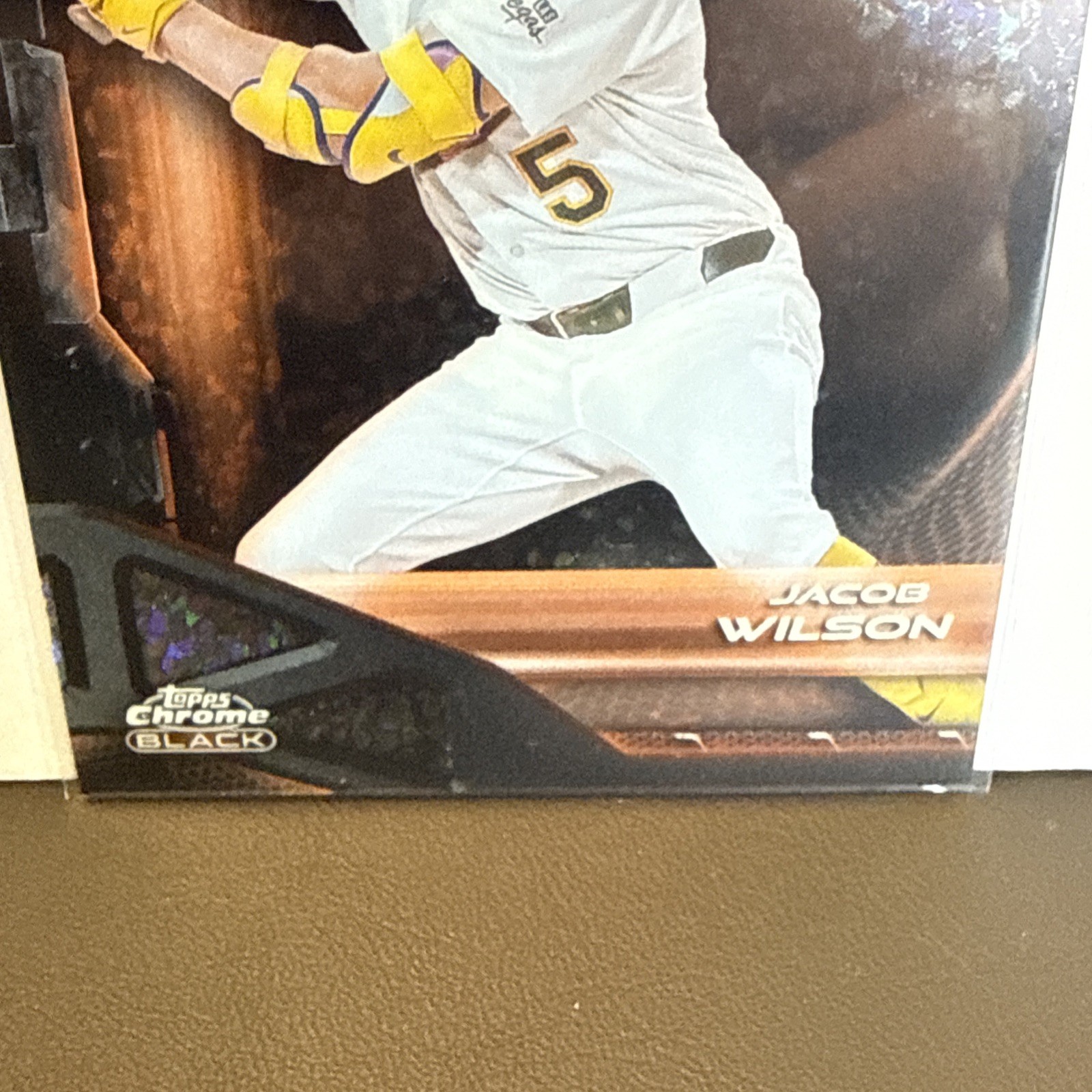 2026 Topps Chrome Black Jacob Wilson Orange Mini Diamond Refractor /25