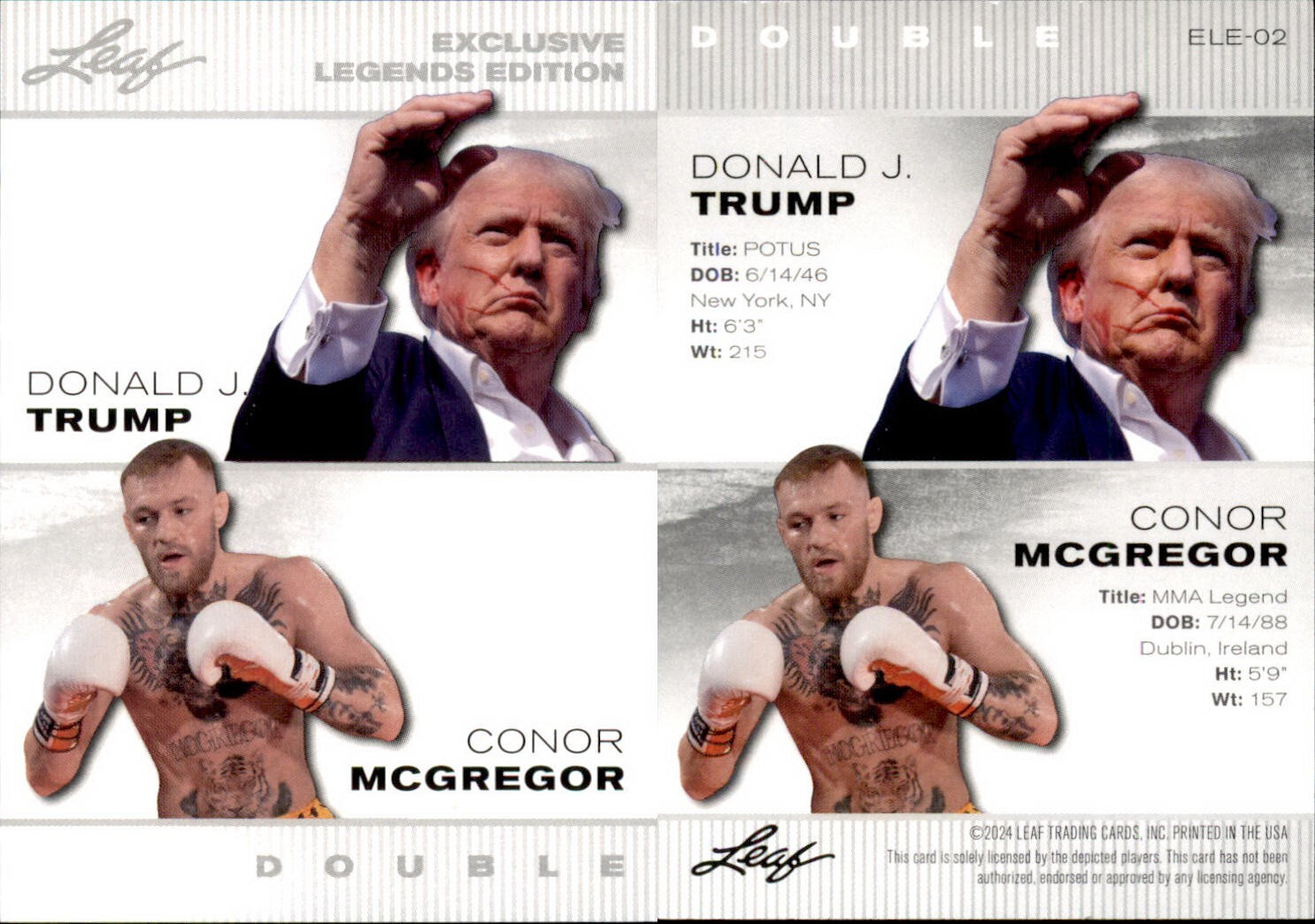 2024 Leaf EXCLUSIVE LEGEND TRUMP/HOGAN #ELE-03 POTUS POLITICS