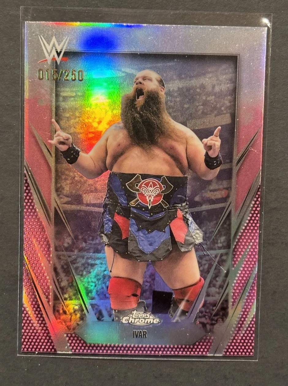 2026 Topps Chrome WWE – Ivar #111 Pink Refractor /250 Free Shipping