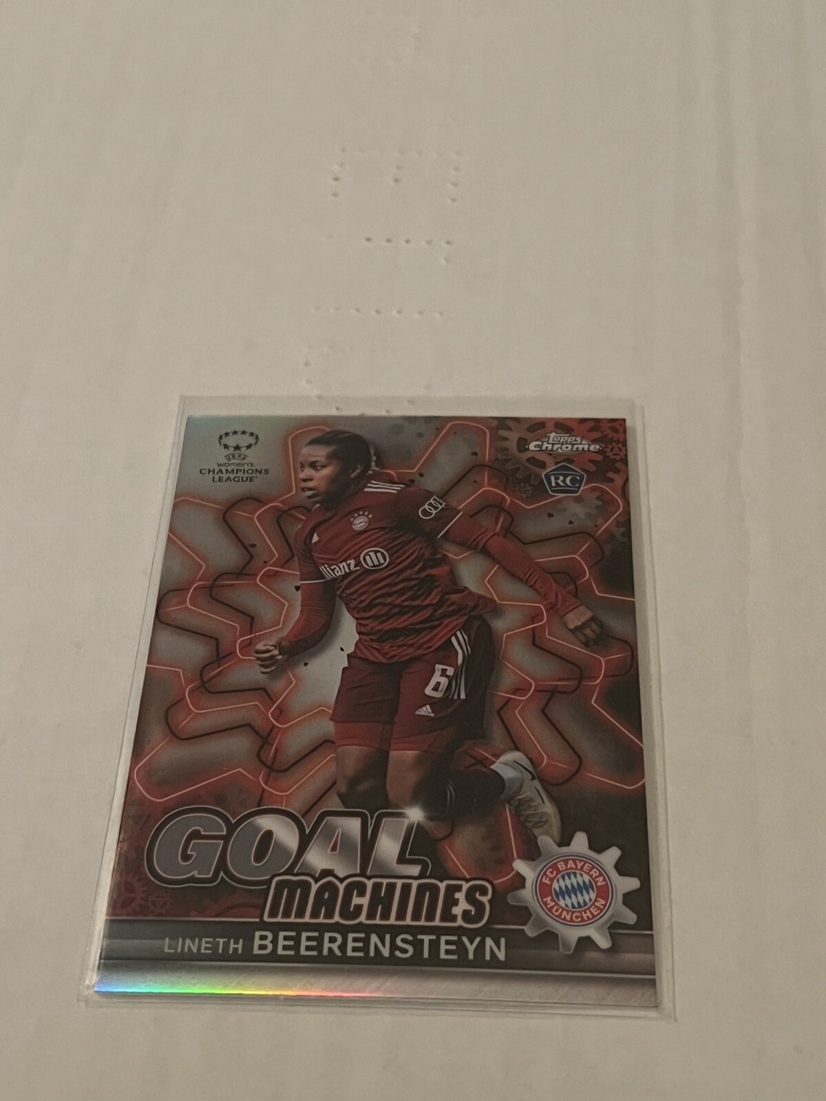 2021-22 Topps Chrome Womens Champions League Lineth Beerensteyn RC Goal Machines