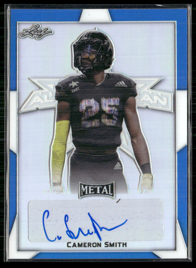Cameron Smith 2020 Leaf US Army All American Blue Auto 10/20