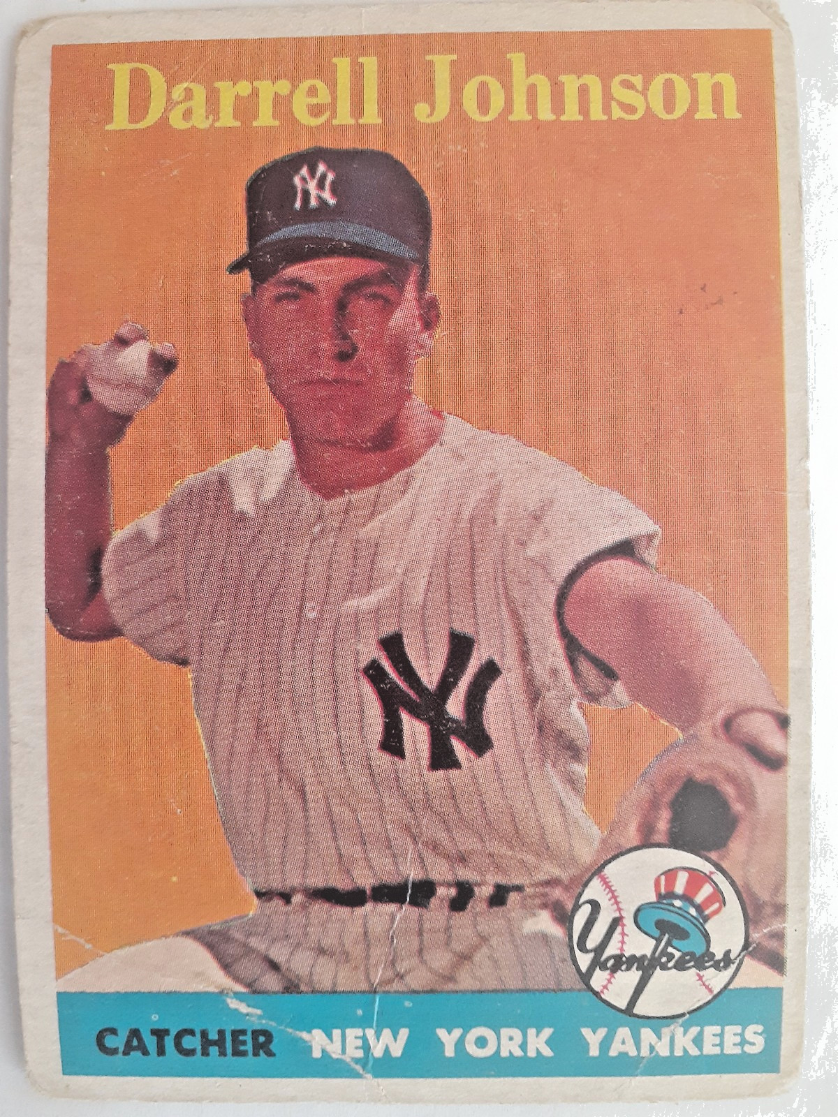 Topps 1958 Yellow Letter YL Darrell Johnson #61