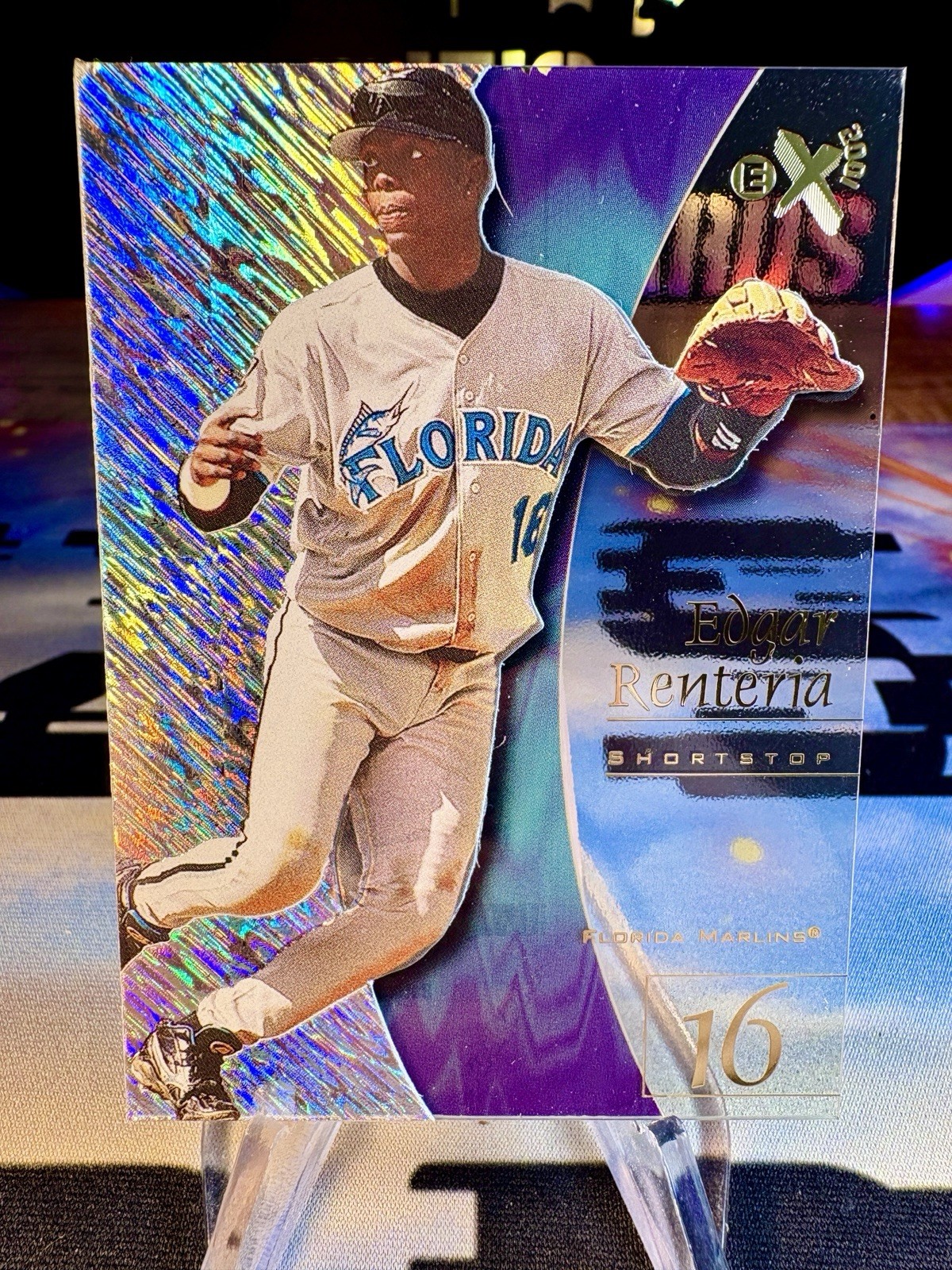 1998 Edgar Renteria SkyBox E-X2001 #53 Florida Marlins