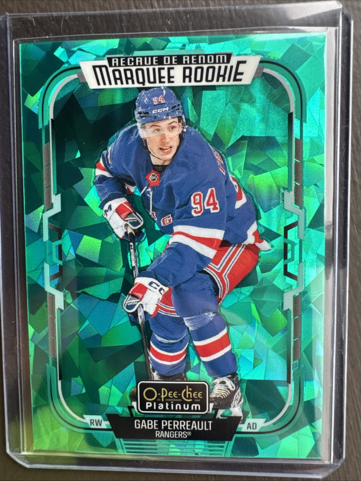 2025-26 O Pee Chee Platinum Turquoise Fragments Gabe Perreault /249 RC