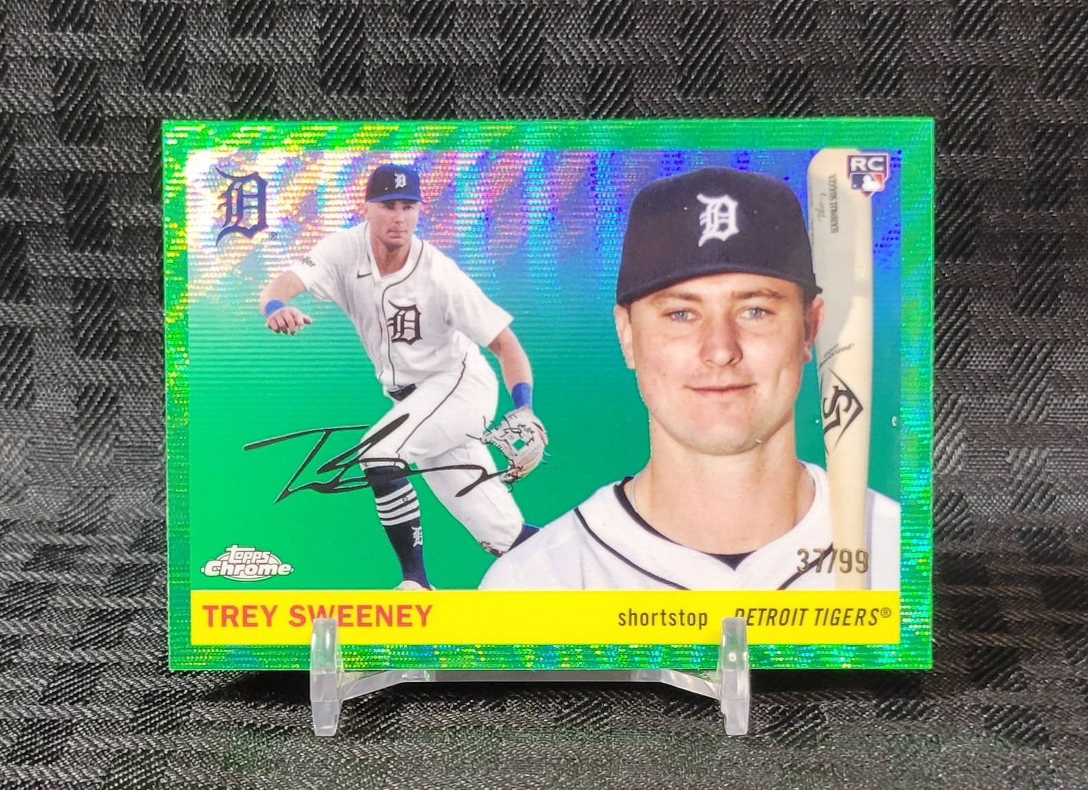 💥 2025 Topps Chrome Platinum /99 Green Wavw Rookie Trey Sweeney 💥