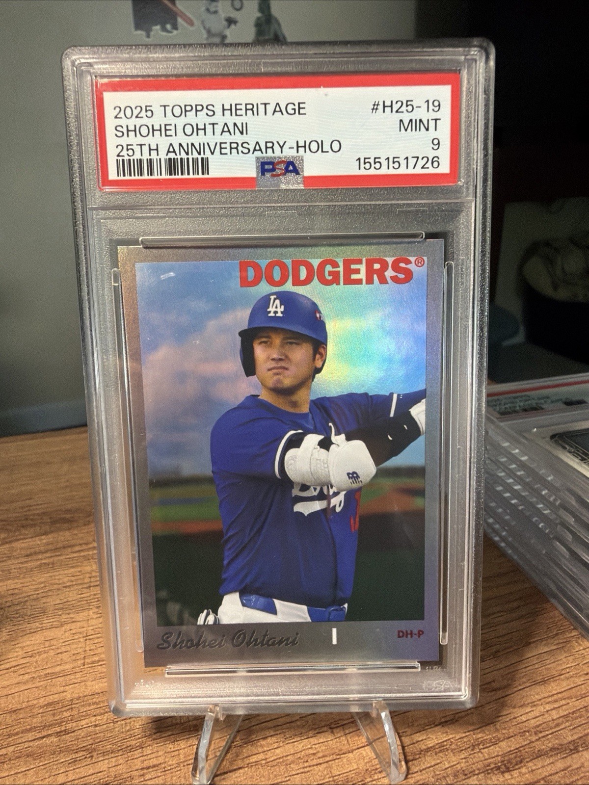 Topps Heritage 2025 Shohei Ohtani Dodgers 25th Anniv Holo #H25-19 PSA 9