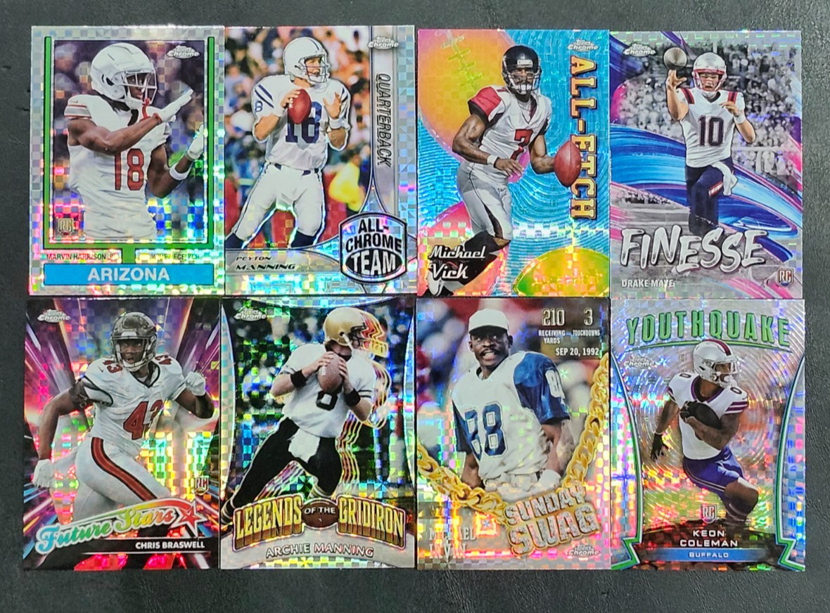 2024 Topps Chrome Football X-FRACTOR REFRACTOR INSERTS You Pick the Card