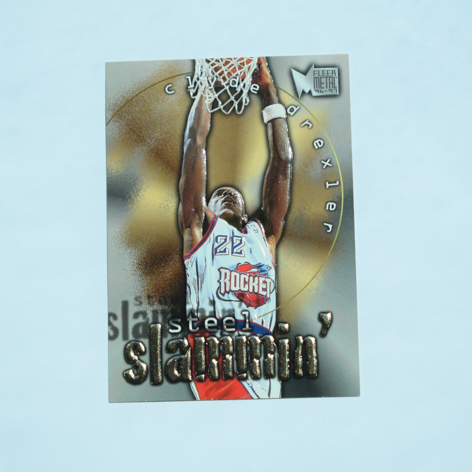 1996-97 Fleer Metal Steel Slammin Insert Cards Embossed