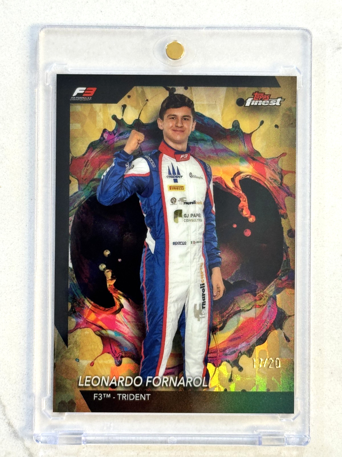 2024 Topps Finest Formula 1 F1 #246 LEONARDO FORNAROLI Rare Gold Refractor /20