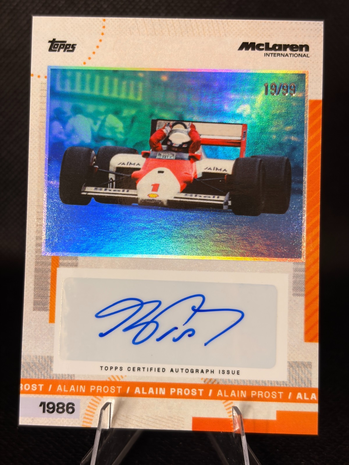 2025 Topps McLaren Team Set Alain Prost Vintage McLaren Auto Autograph /99