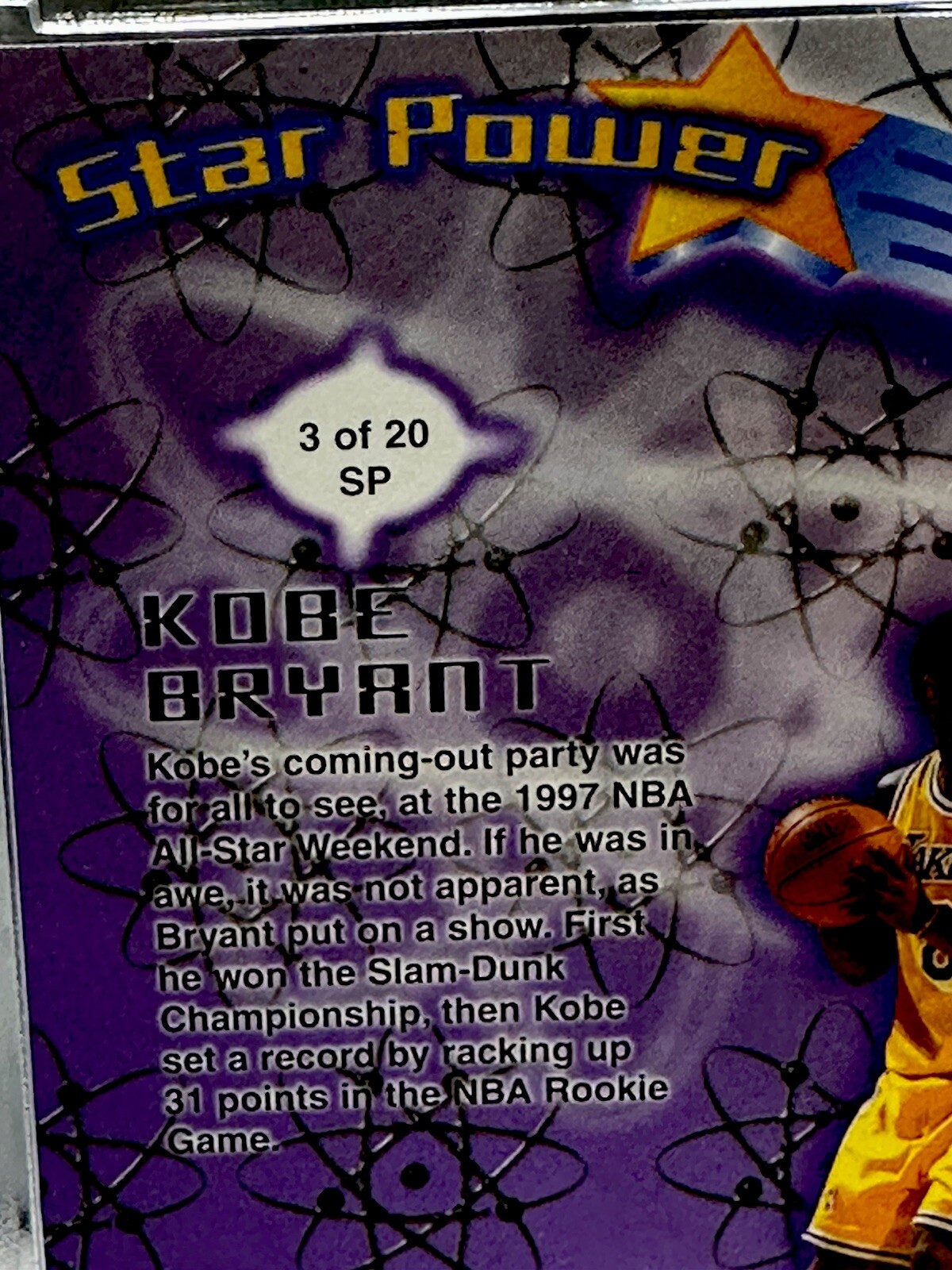 KOBE BRYANT CARD FLEER ULTRA CHROME FOIL SP INSERT RARE FLEER LAKERS JERSEY #8