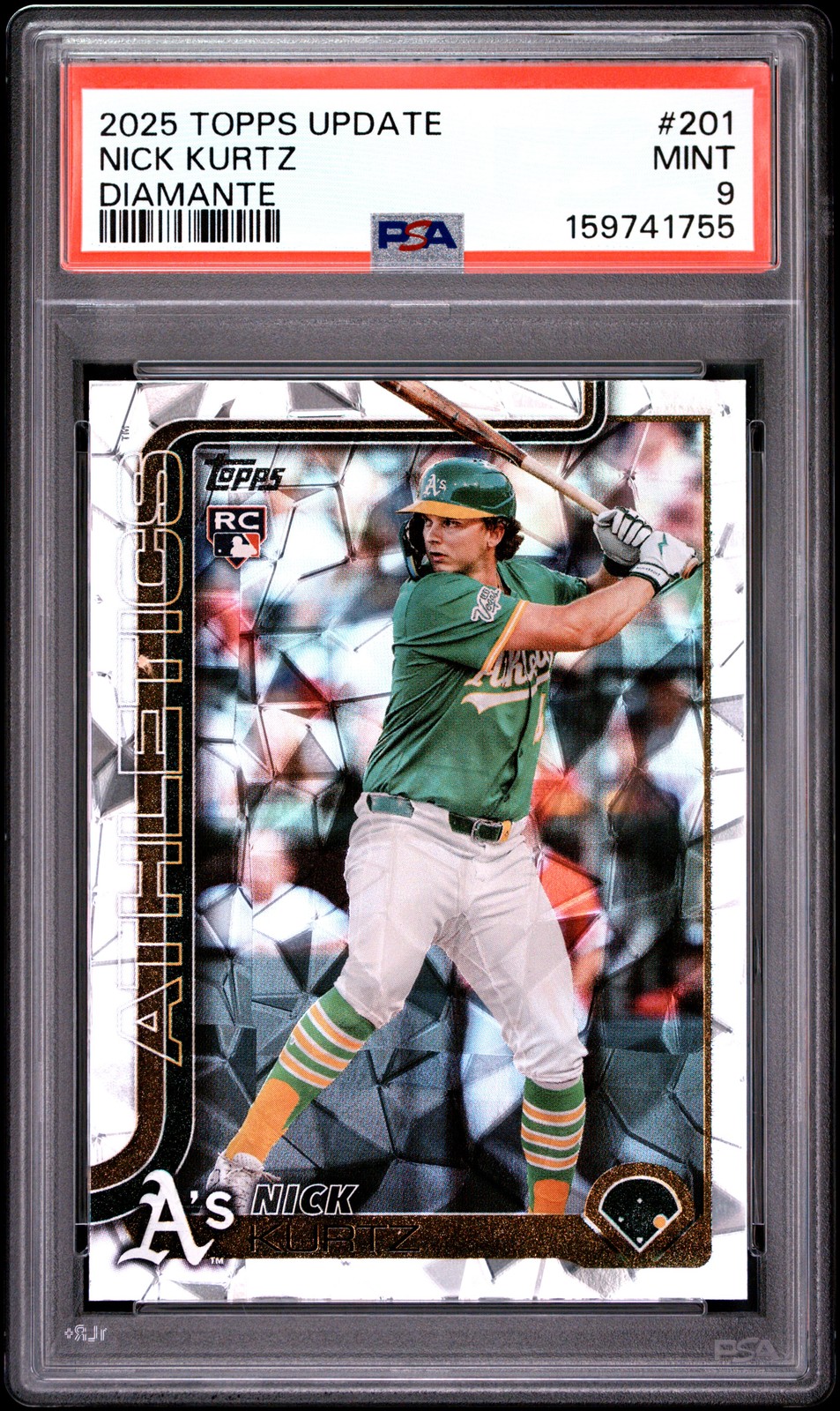 2025 Topps Update US201 Nick Kurtz Diamante PSA 9 159741755