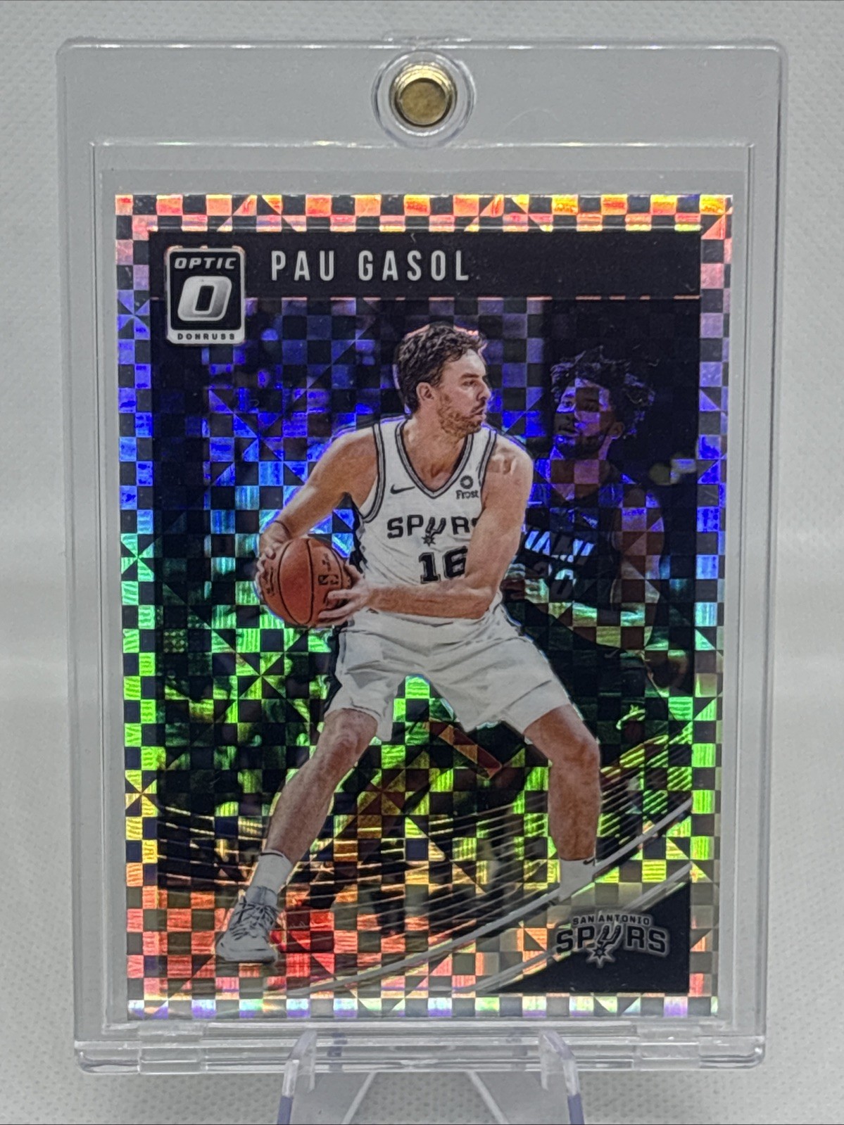 2018-19 Panini Donruss Optic – Pau Gasol #141 Checkerboard SP Spurs HOF NM+