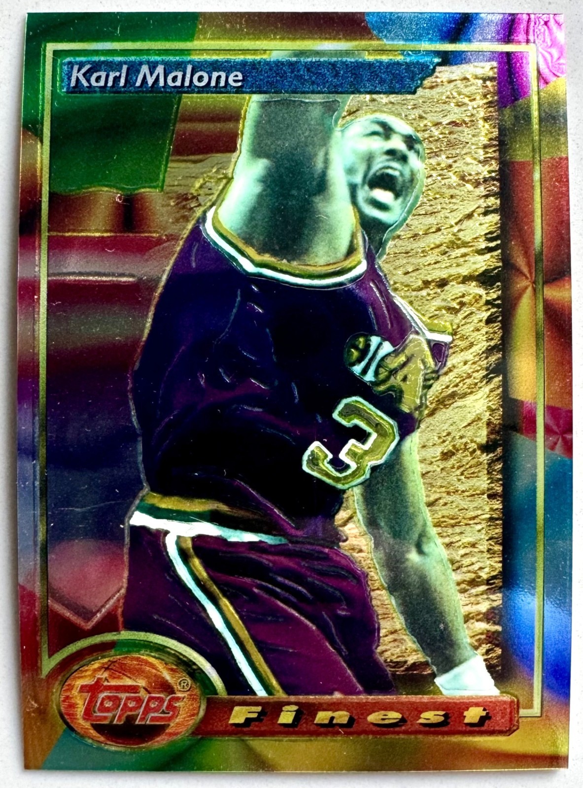 1993-94 Topps Finest #215 – Karl Malone Utah Jazz NM