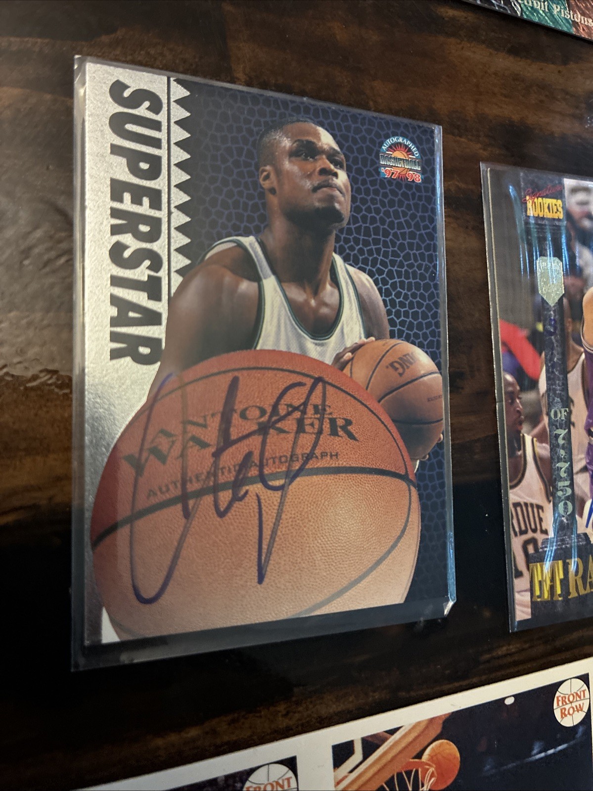NBA Trading Cards. 3 Official Autographed Cards Vintage 1990 ‘s