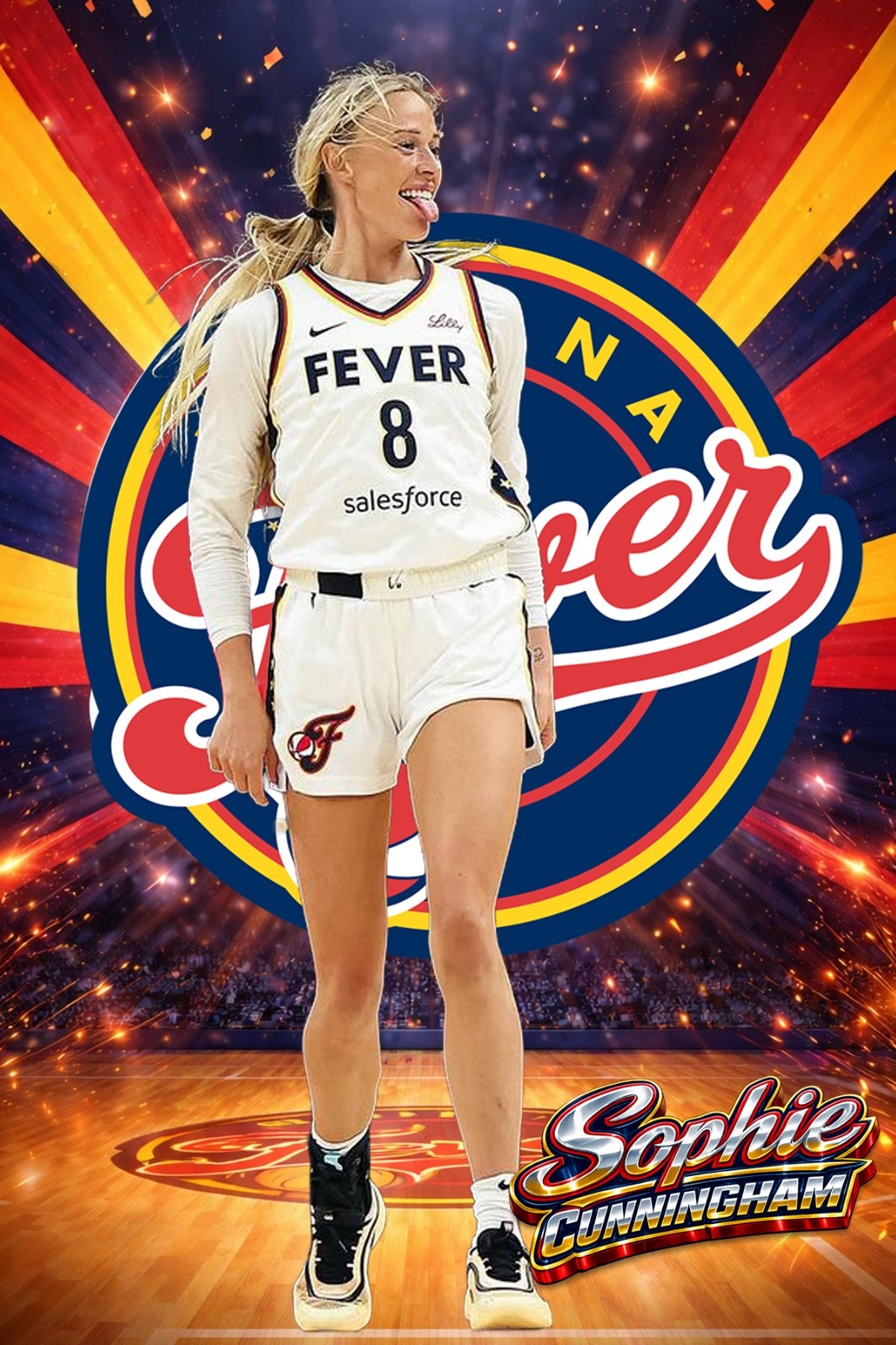 Sophie Cunningham WNBA Indiana Fever 4×6 GLOSSY PHOTO- Enforcer!