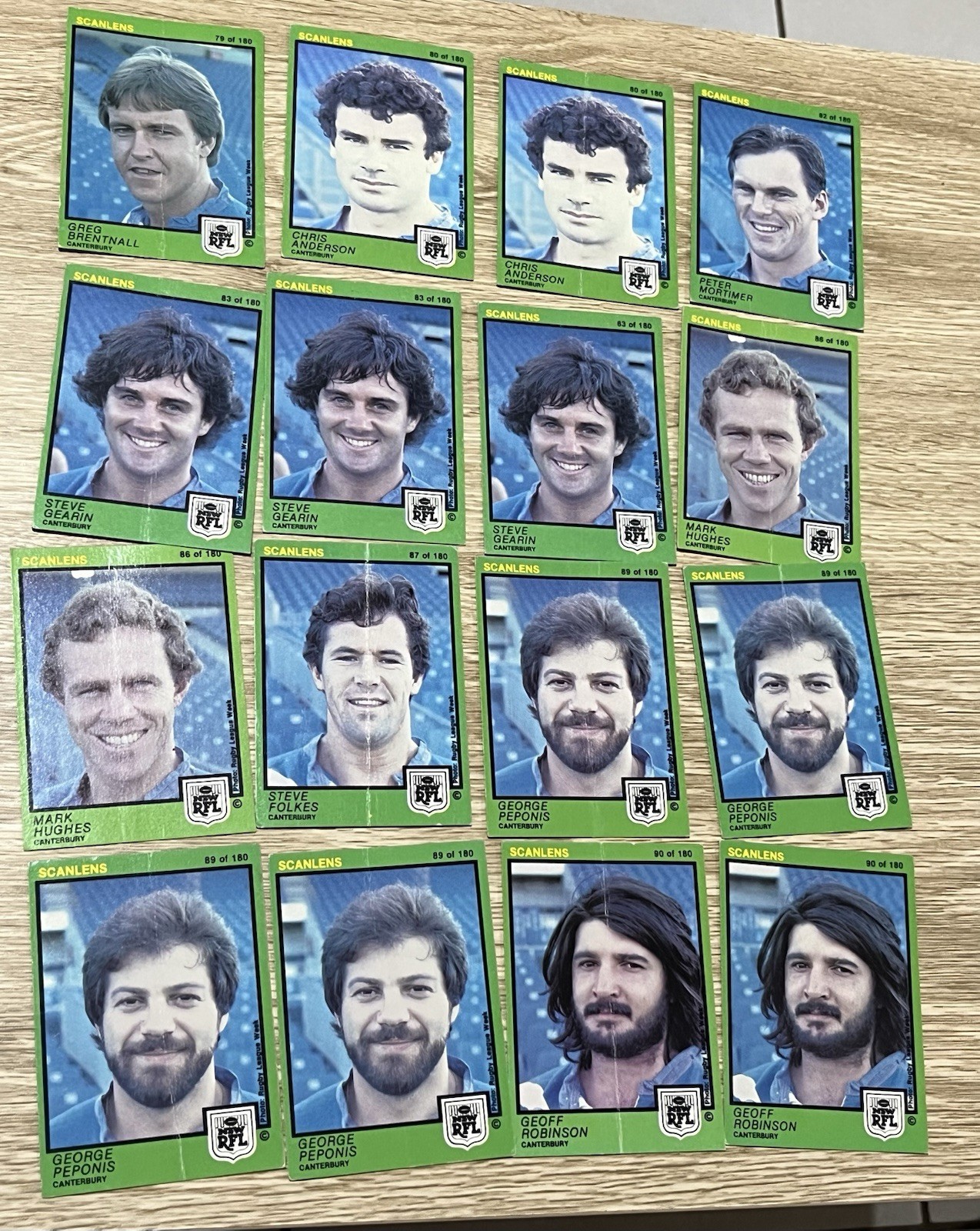 NSW RFL Scanlens 1982 Canterbury