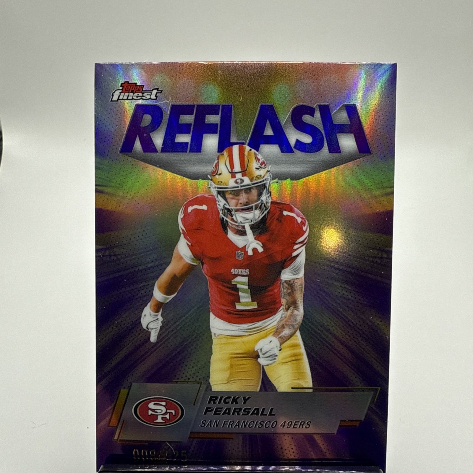 2025 Topps Finest Ricky Pearsall Reflash Purple Refractor #/125 49ers