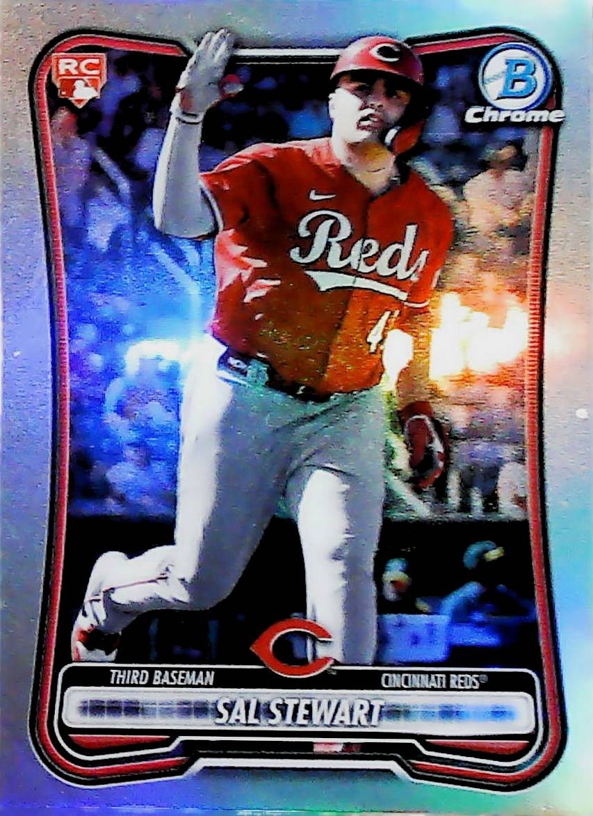 2026 BOWMAN CHROME REFRACTOR RED ROOKIE LOGO REDEMPTION #6 SAL STEWART REDS 🔥🔥