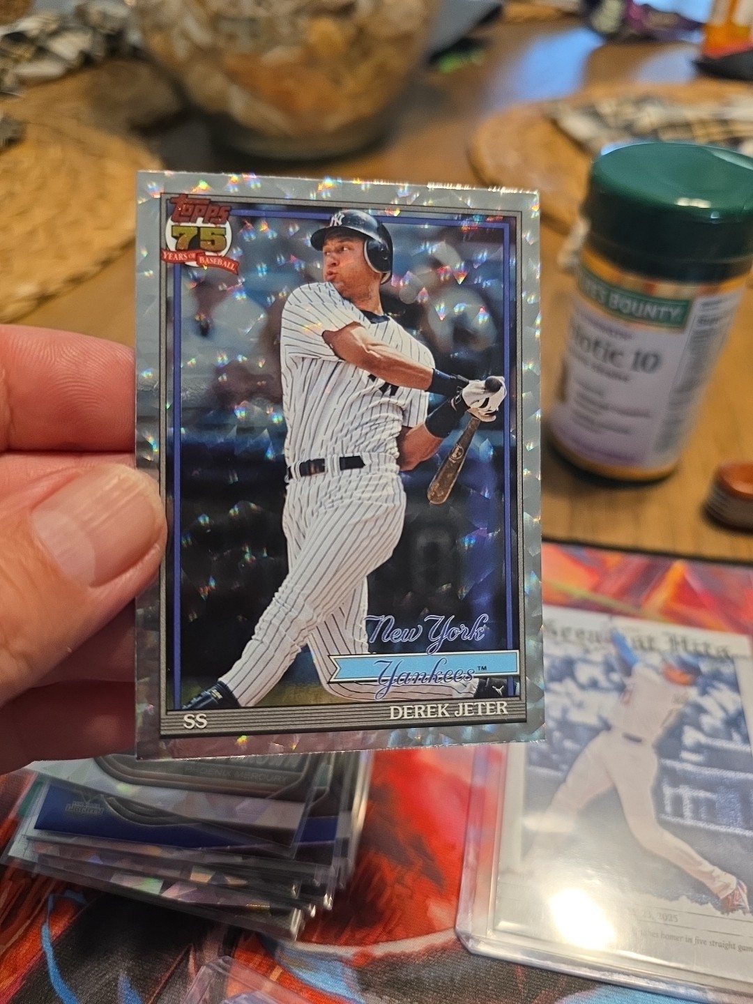 2026 Topps Series 1 Derek Jeter #T91-30 Crackle Foil Parallel New York Yankees