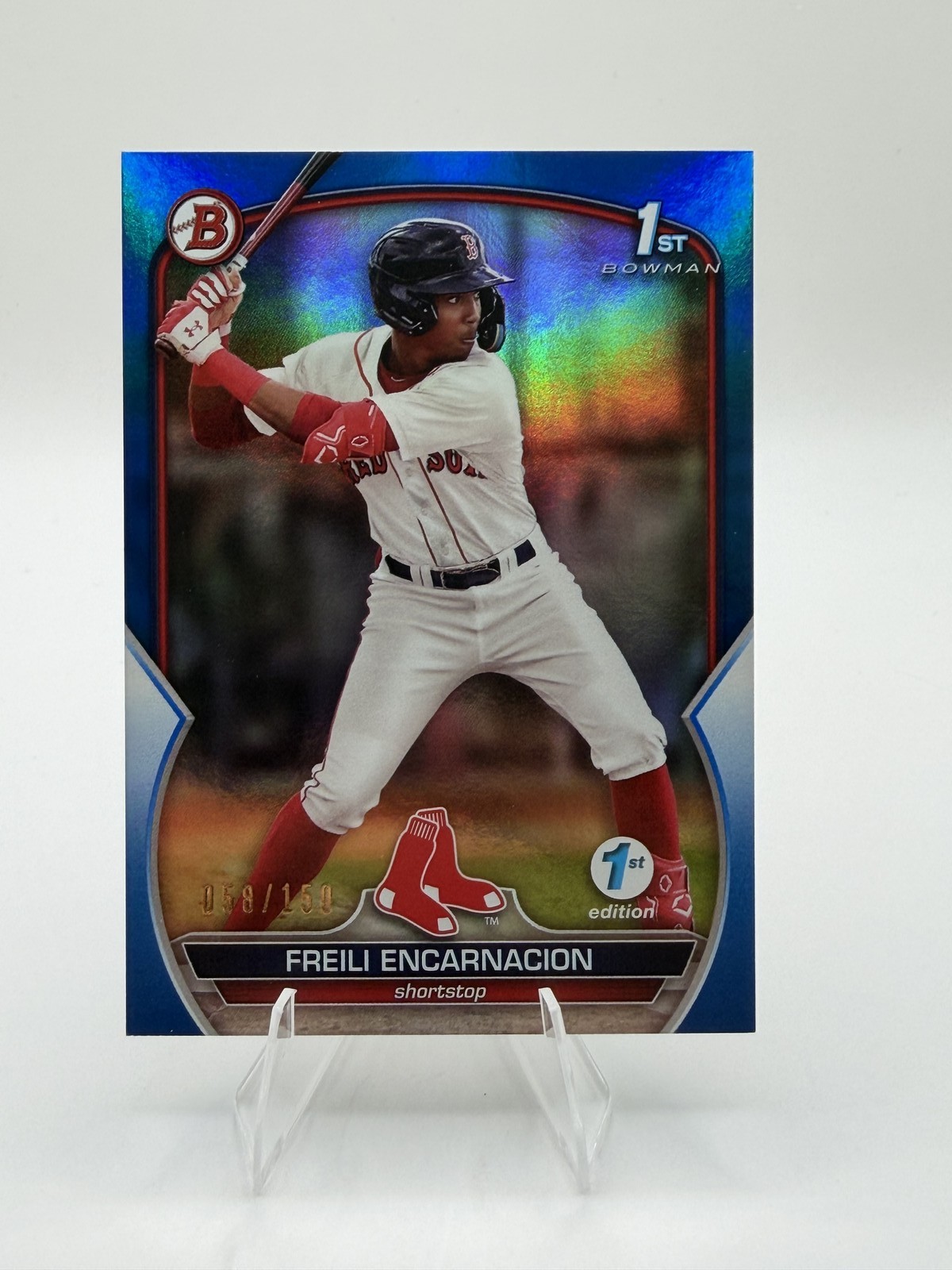 2023 Bowman 1st Edition #BPPF-117 Freili Encarnacion Blue Foil #/150