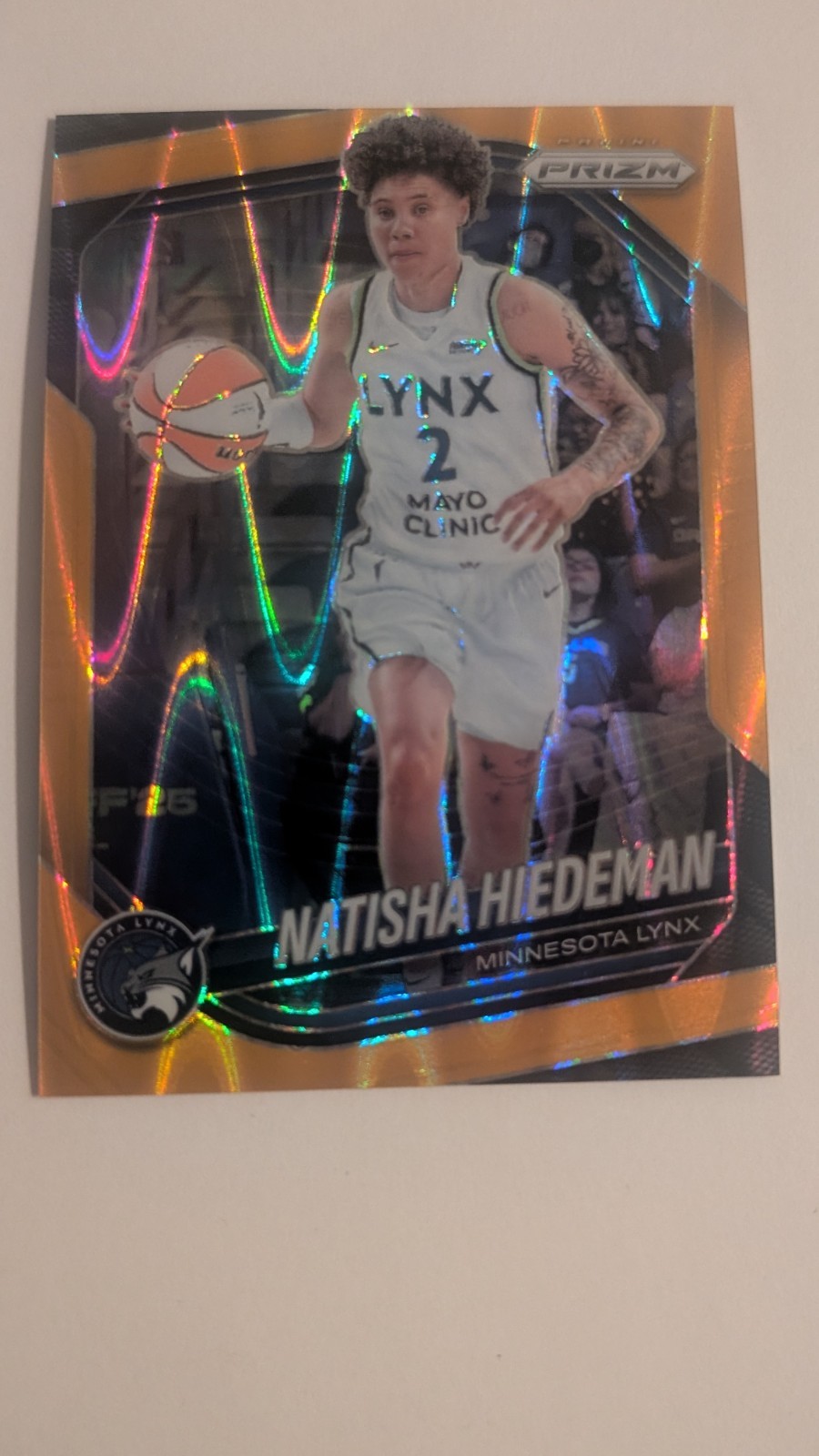 Natisha Hiedeman 2025 Prizm Gold Seismic /10 Minnesota Lynx