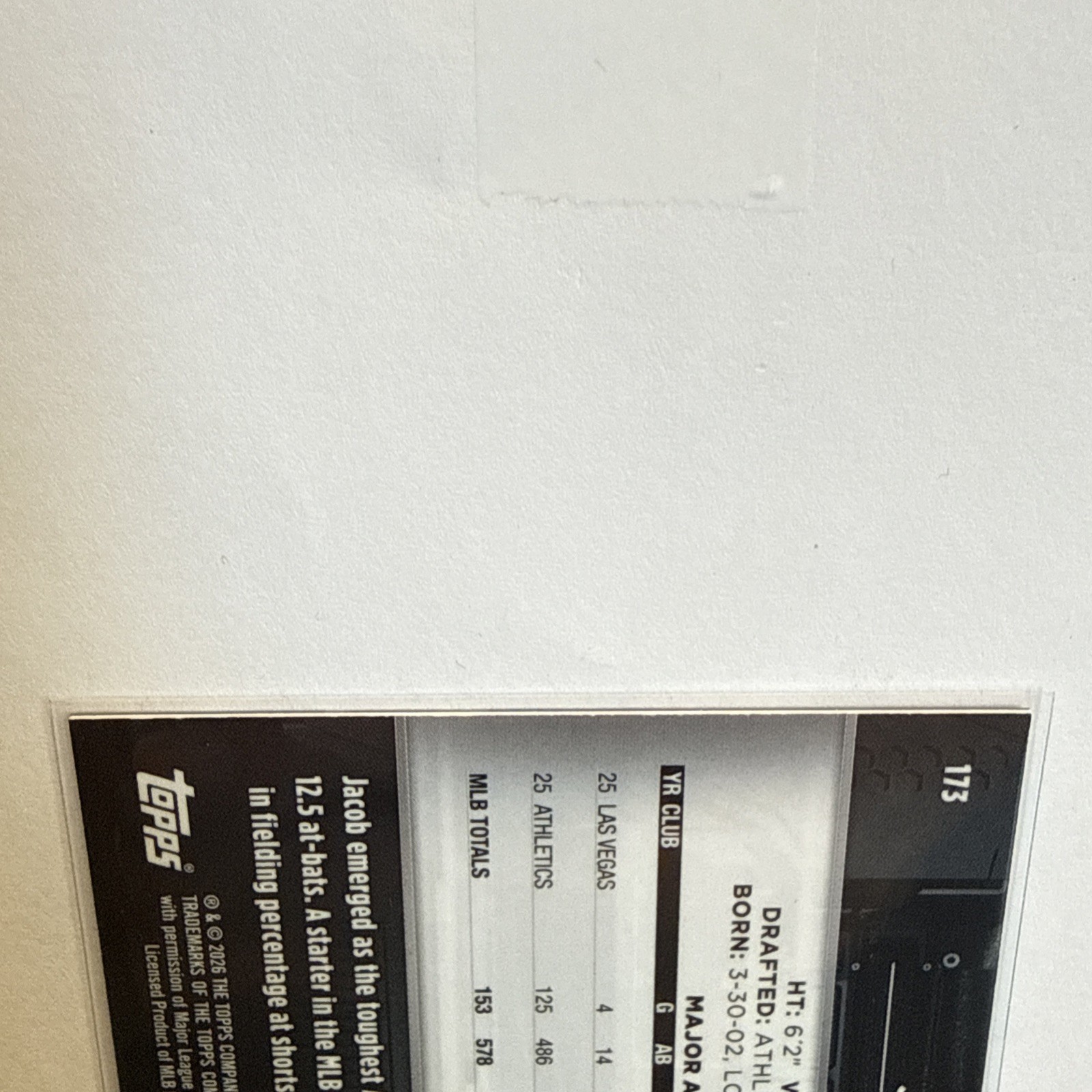 2026 Topps Chrome Black Jacob Wilson Orange Mini Diamond Refractor /25