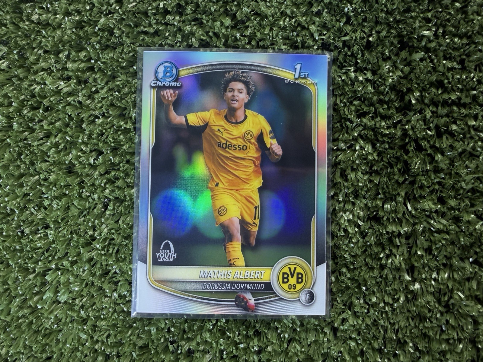 Mathis Albert 2025-26 Topps Chrome UEFA UCC Bowman 1st Refractor Dortmund