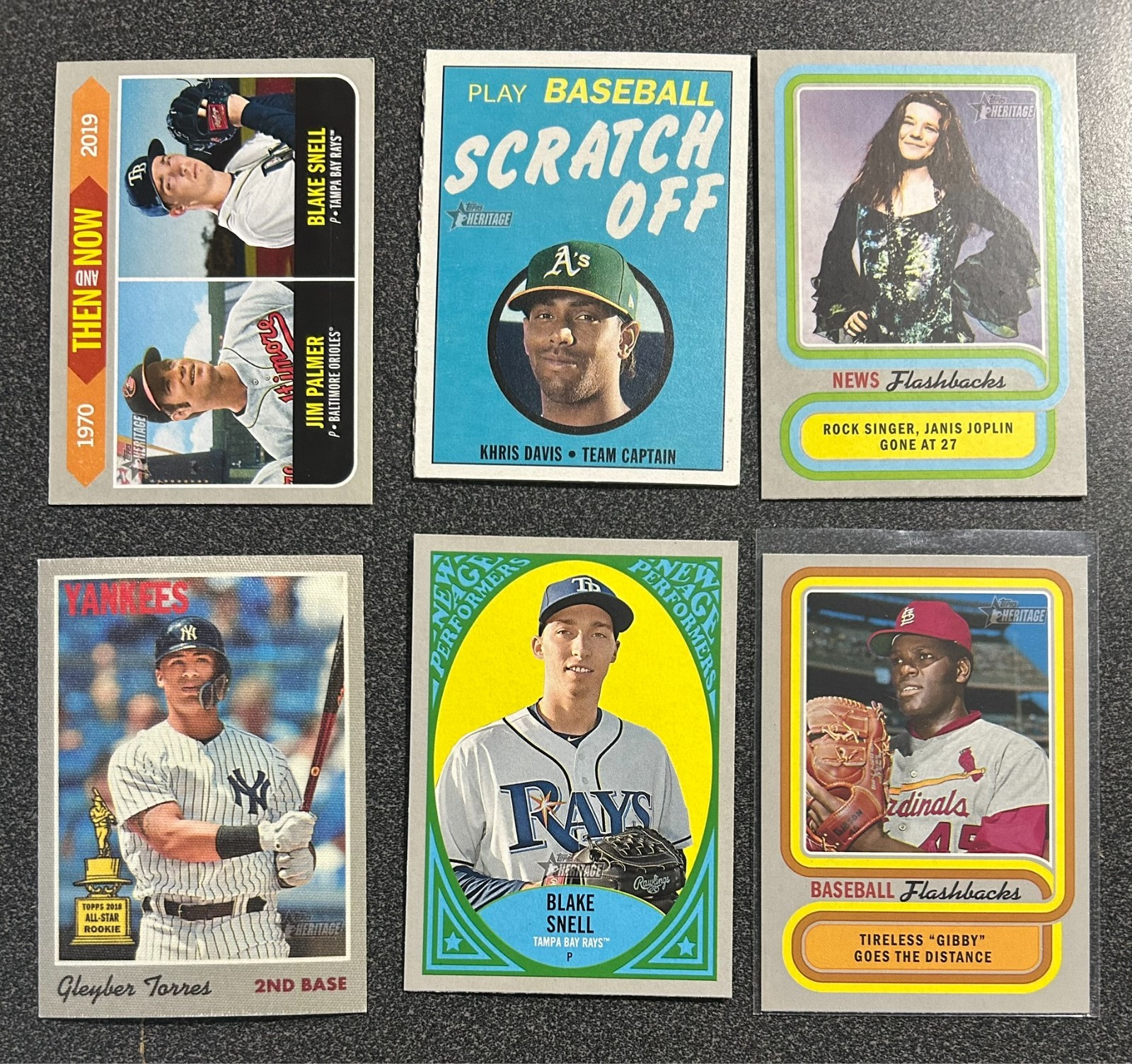 2019 Topps Heritage Inserts Pick Cloth NAP Flashbacks Then&Now Scratchoffs