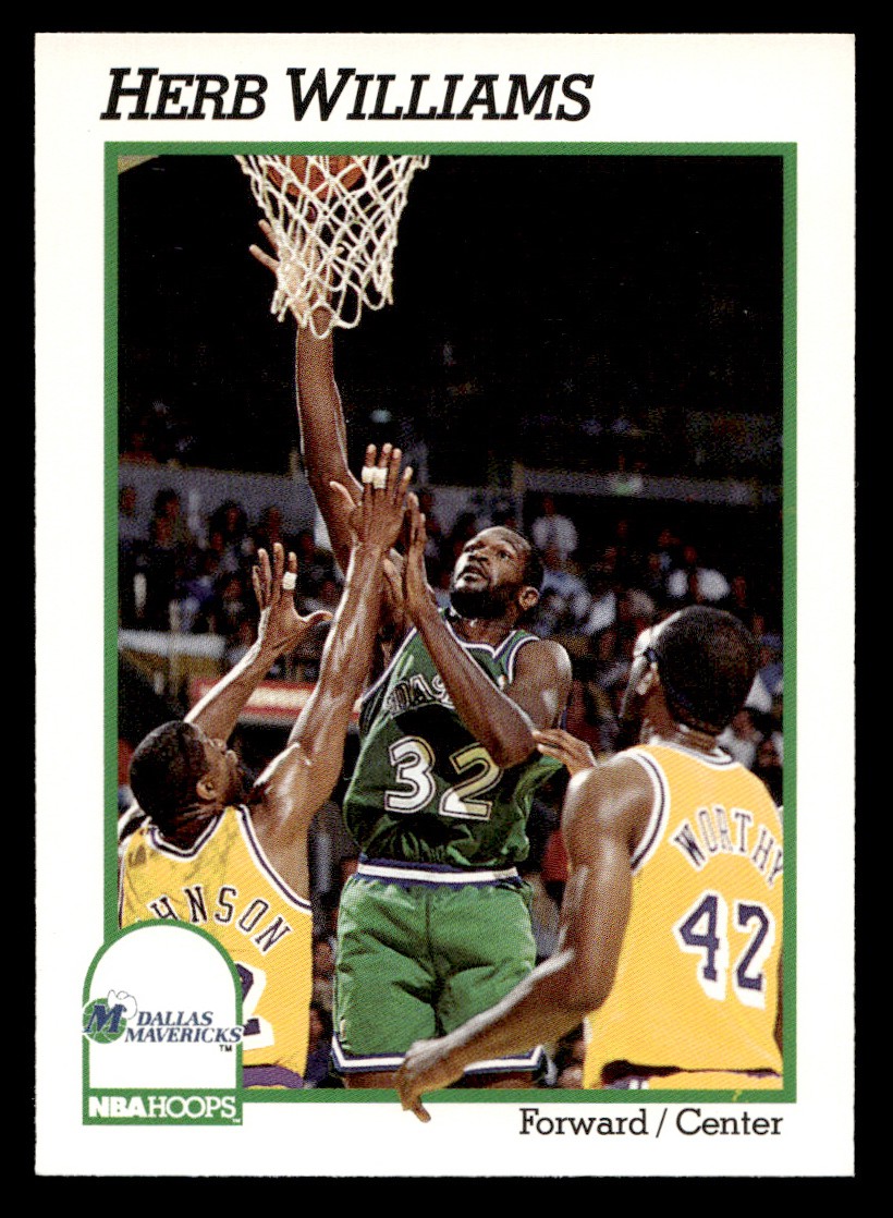 1991-92 NBA Hoops – Herb Williams #50 Basketball Sports Card Raw Trading Card