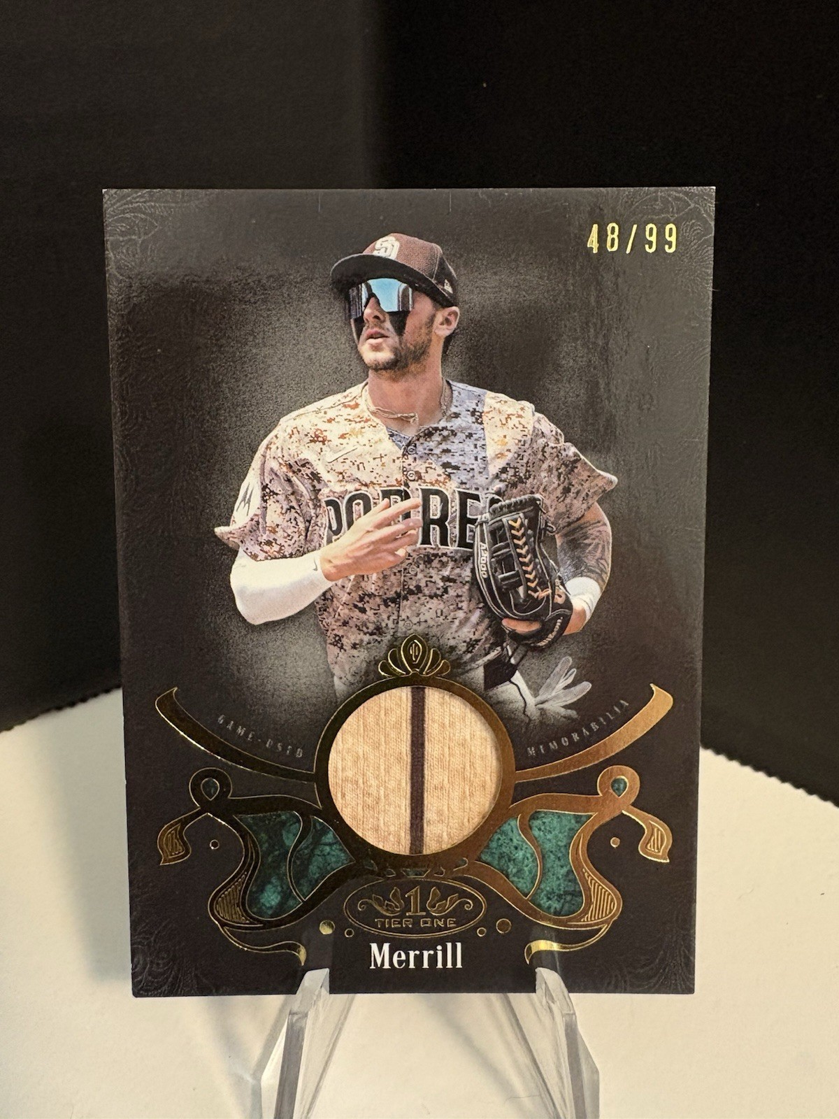 2026 Topps Tier One Jackson Merrill Shadow Relic 48/99 Padres